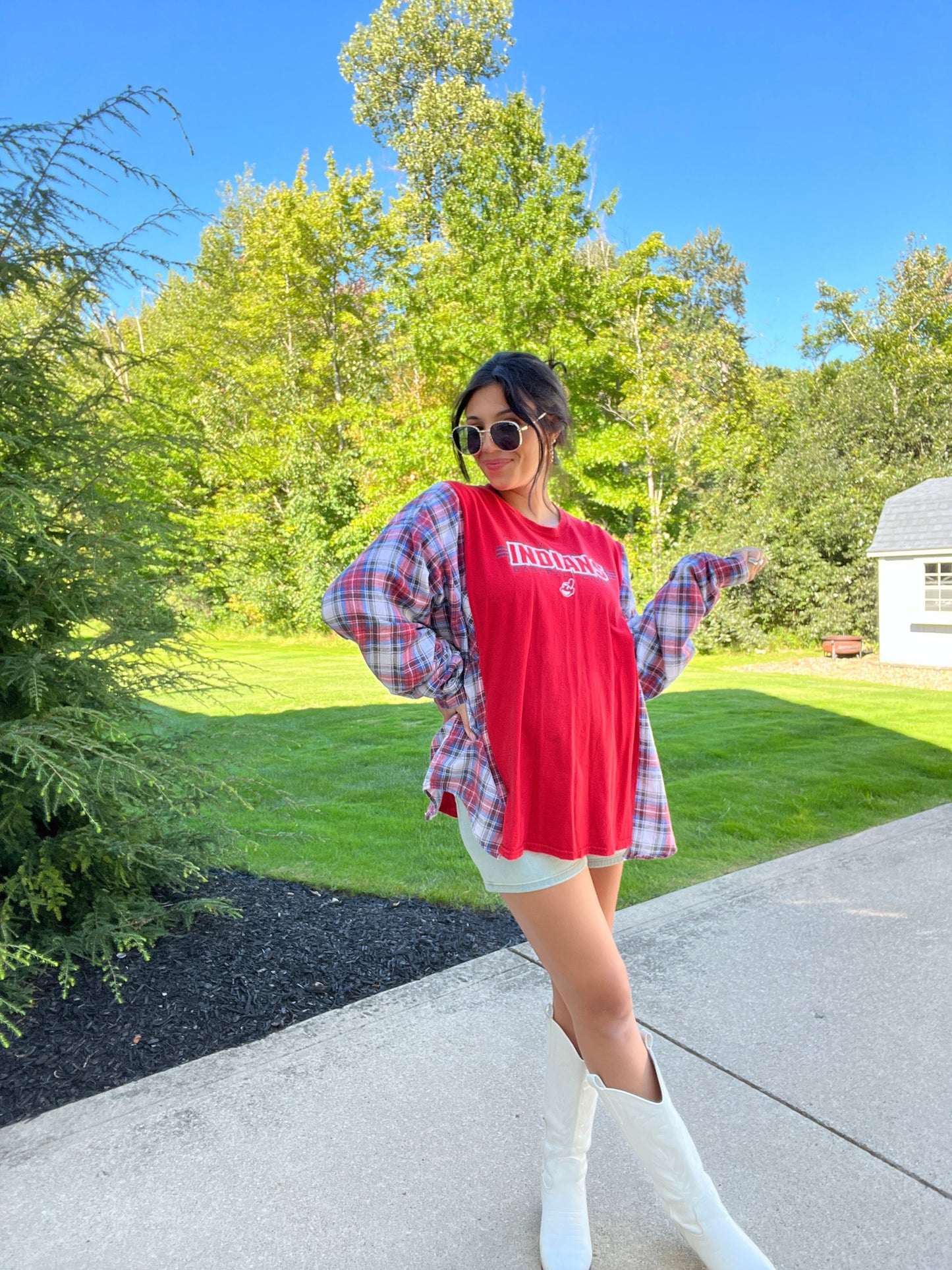 INDIANS FLANNEL TEE