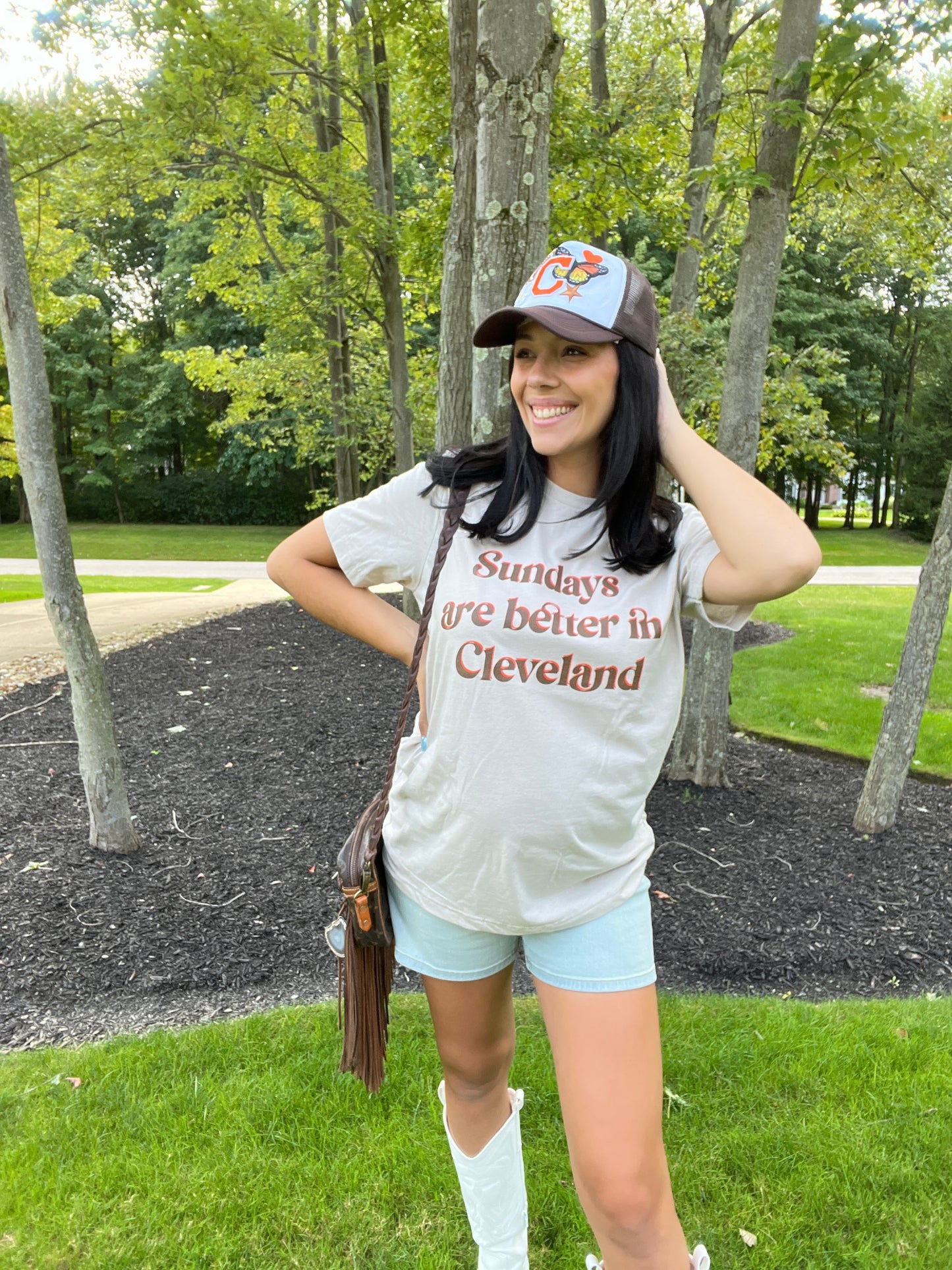 Sundays are Better in Cleveland Unisex t-shirt- Cream
