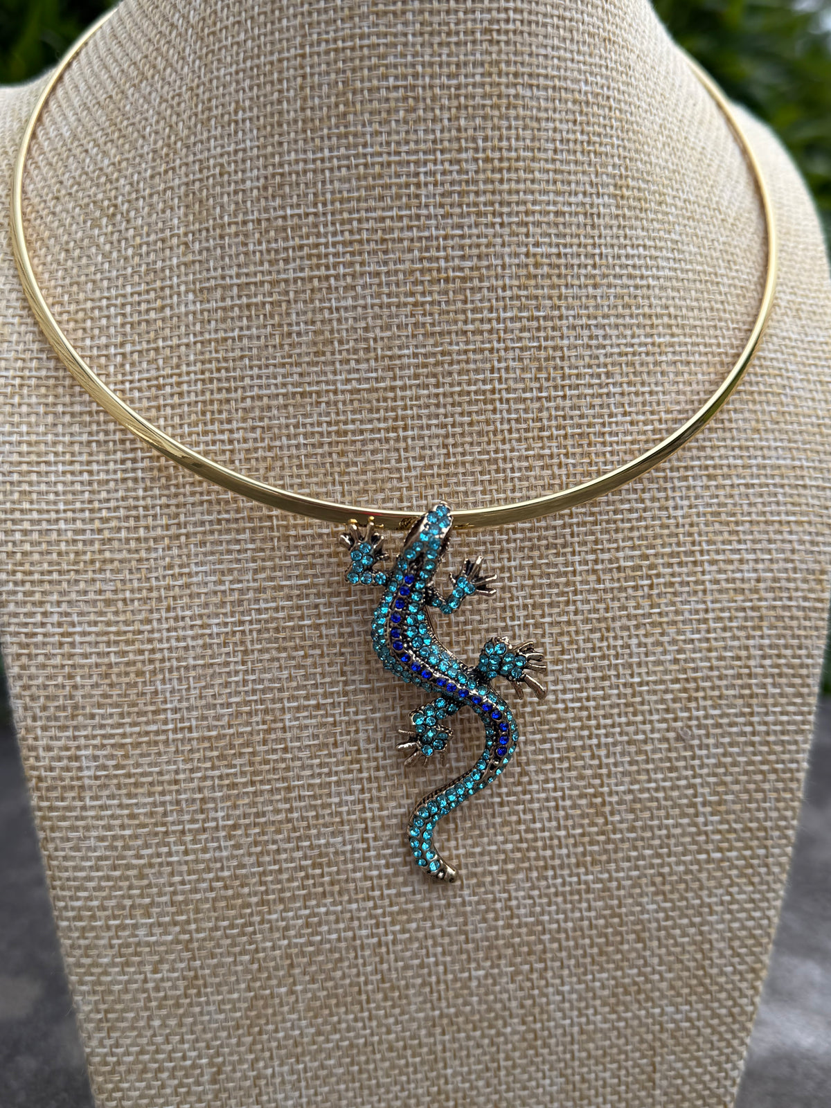 Lizard Vintage Pendant Necklace