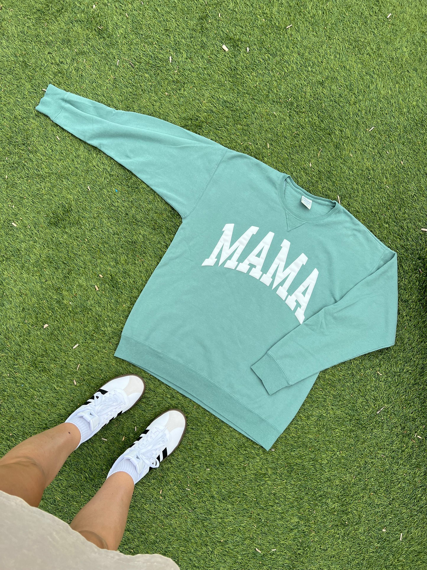 Mama Crewneck- Sage Green