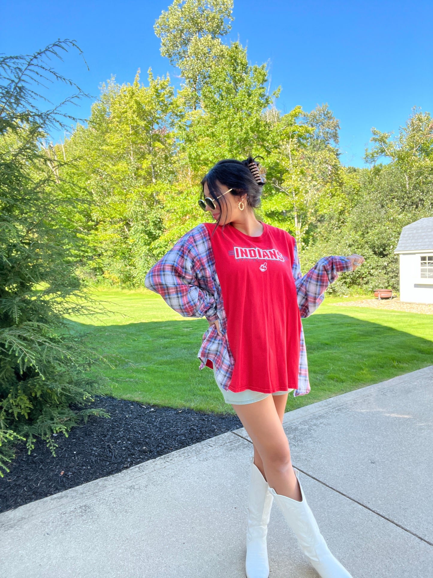 INDIANS FLANNEL TEE