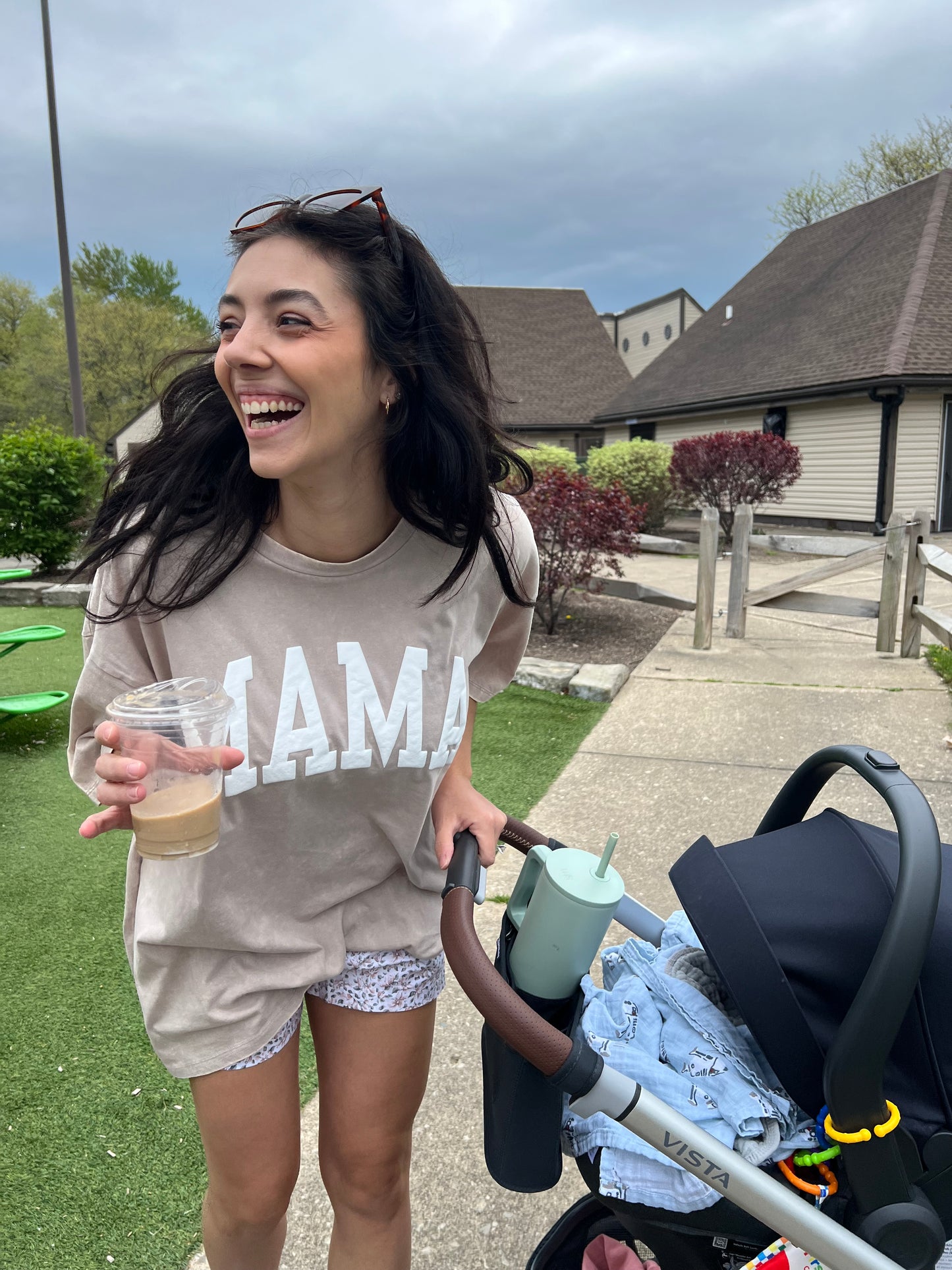 Mama Oversized Tee- Natural