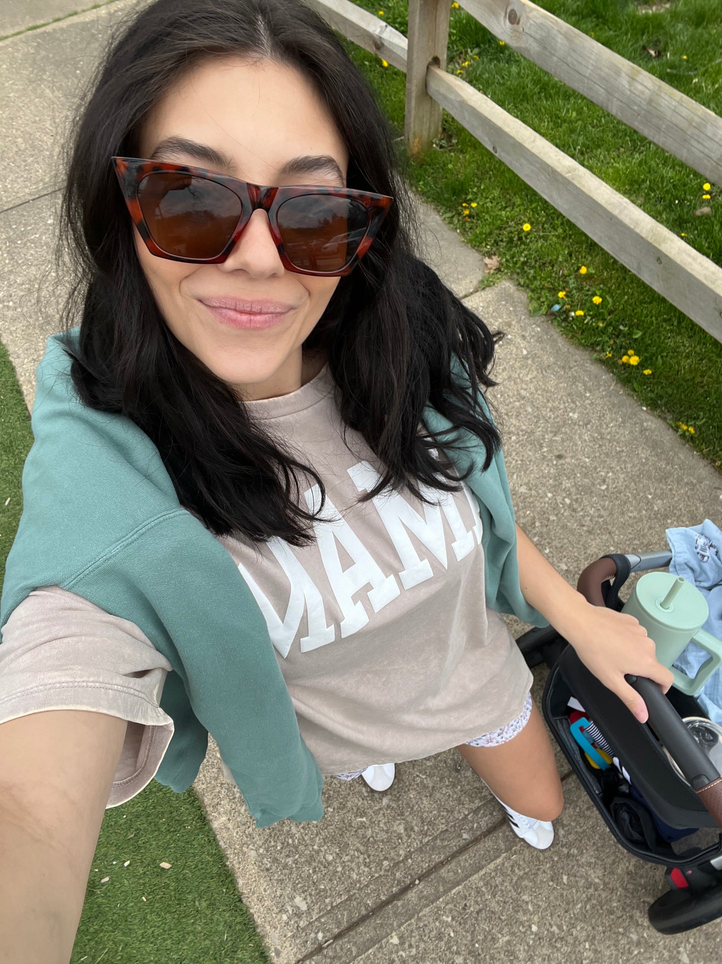 Mama Oversized Tee- Natural