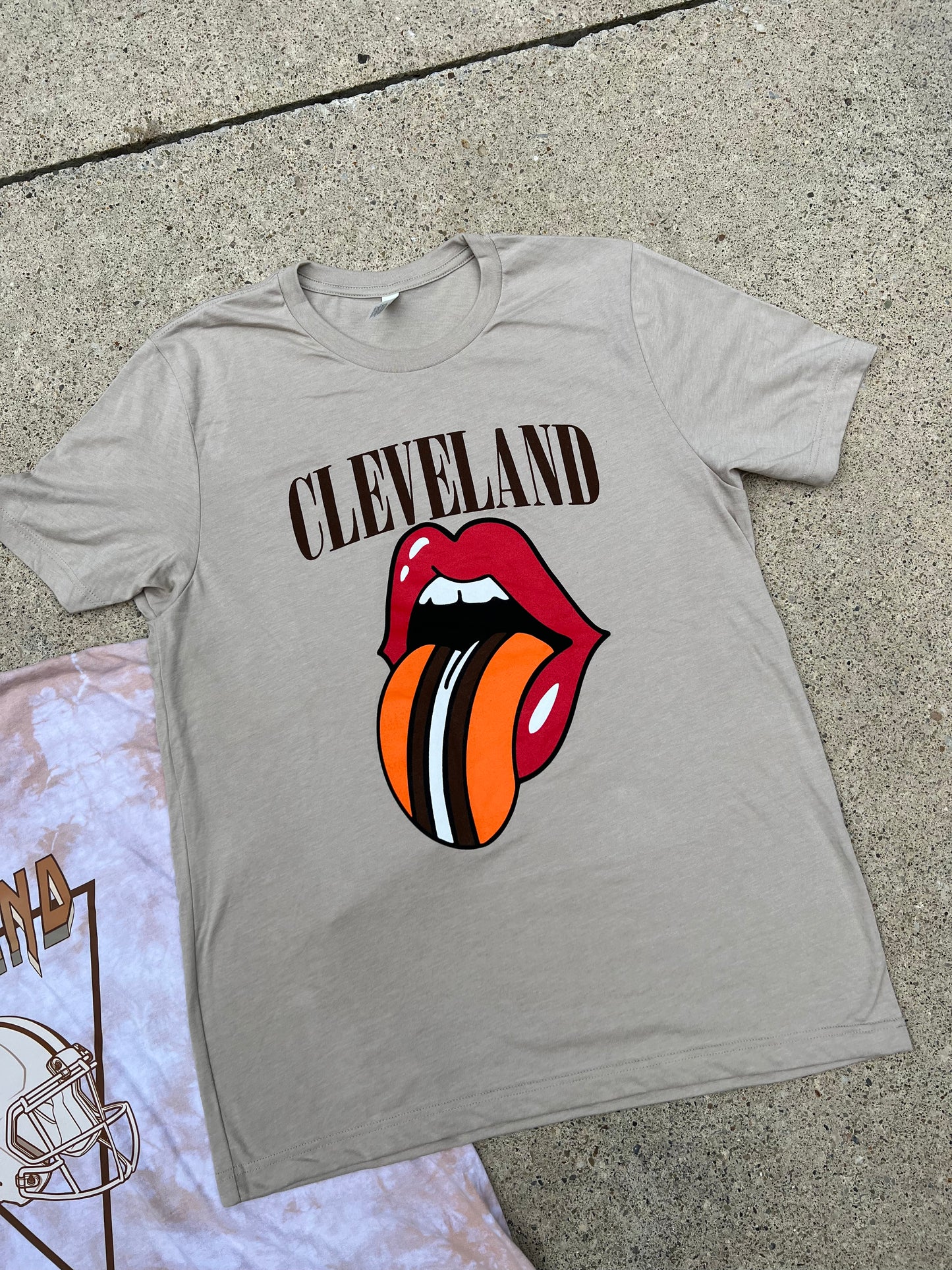 Cleveland Rocks Band Tee- Beige