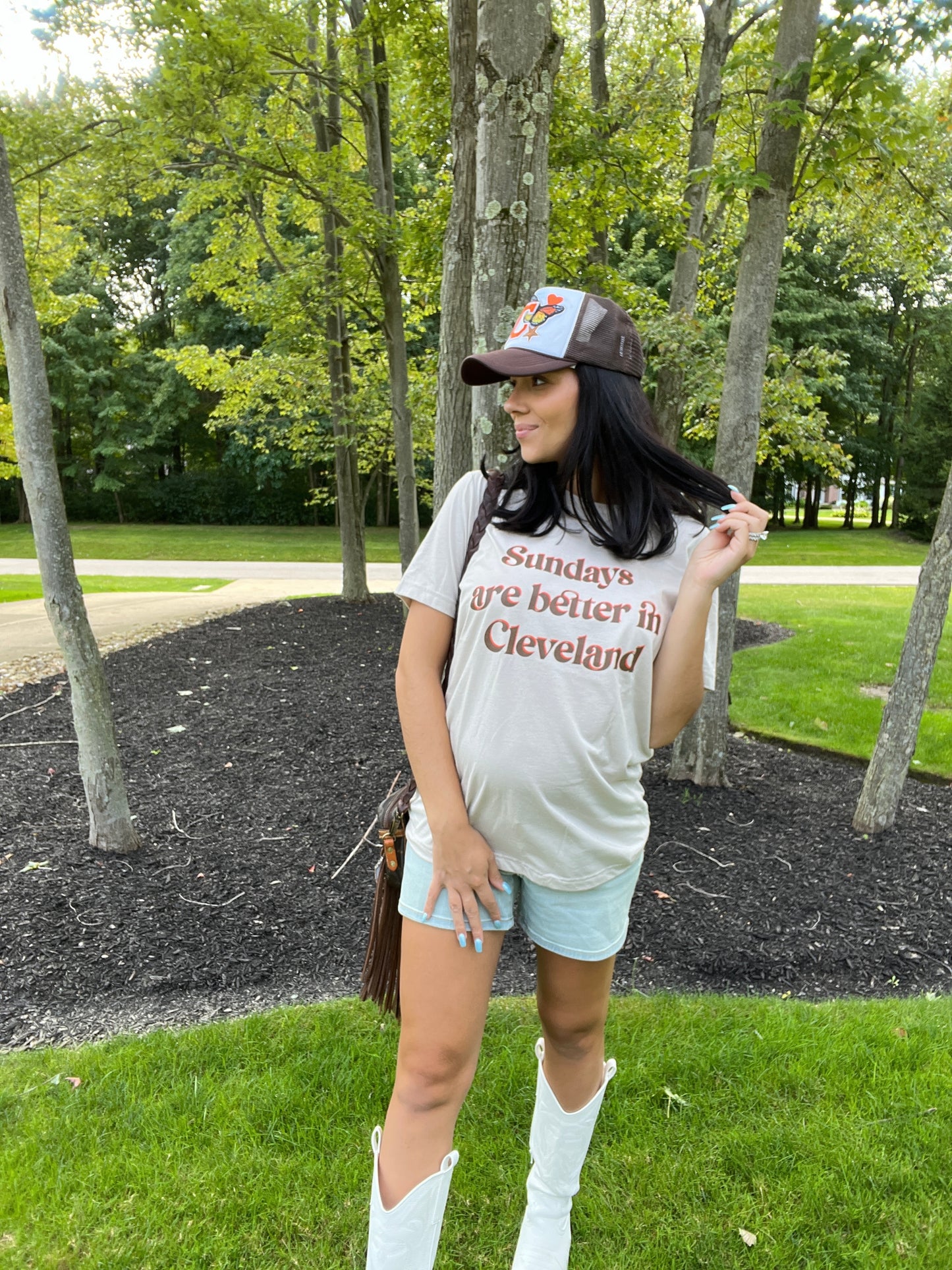 Sundays are Better in Cleveland Unisex t-shirt- Cream