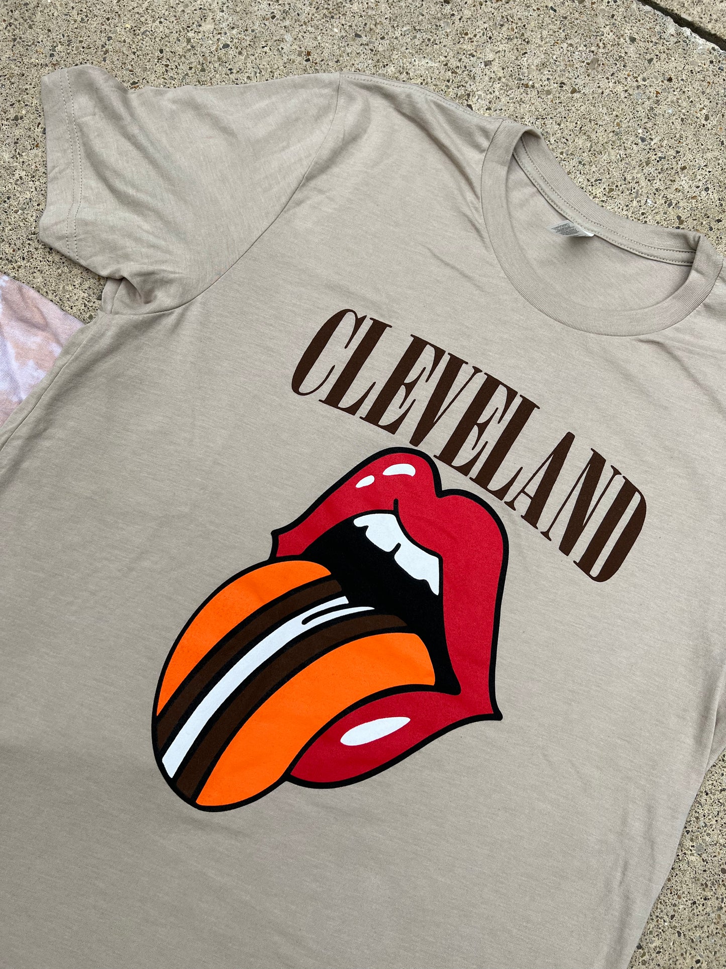 Cleveland Rocks Band Tee- Beige