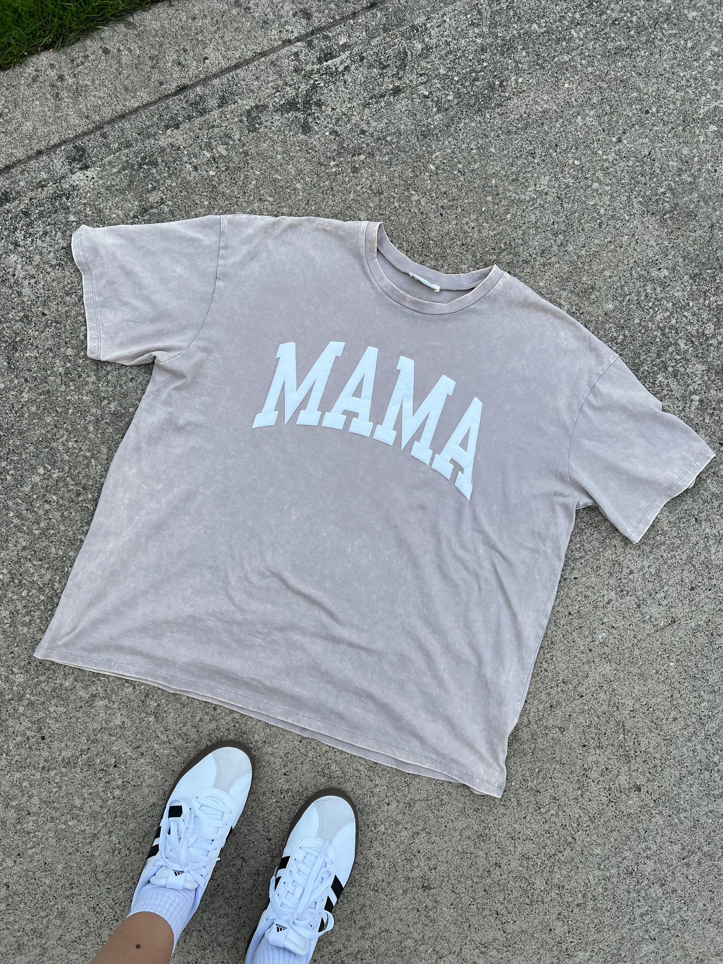 Mama Oversized Tee- Natural