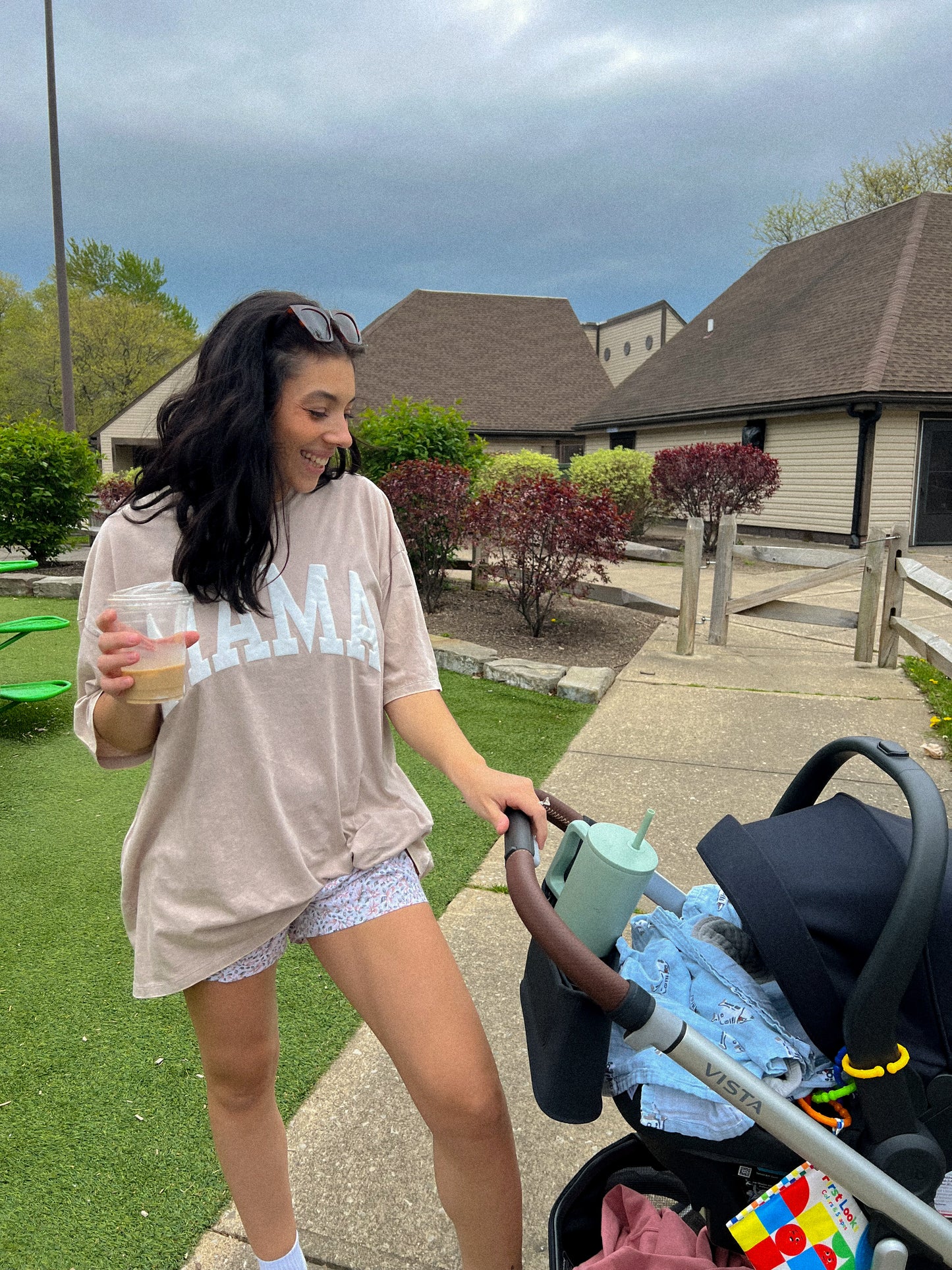 Mama Oversized Tee- Natural
