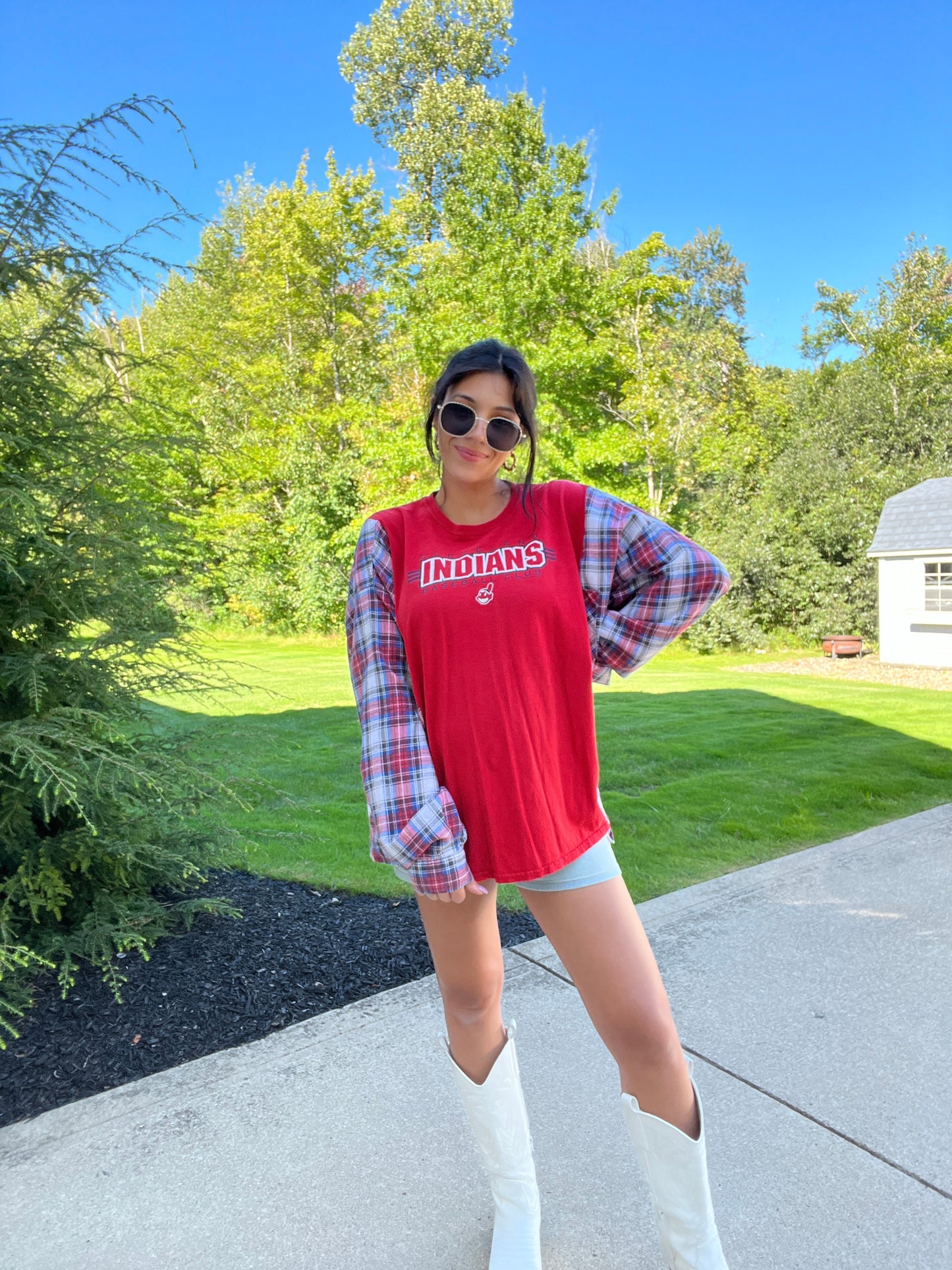 INDIANS FLANNEL TEE