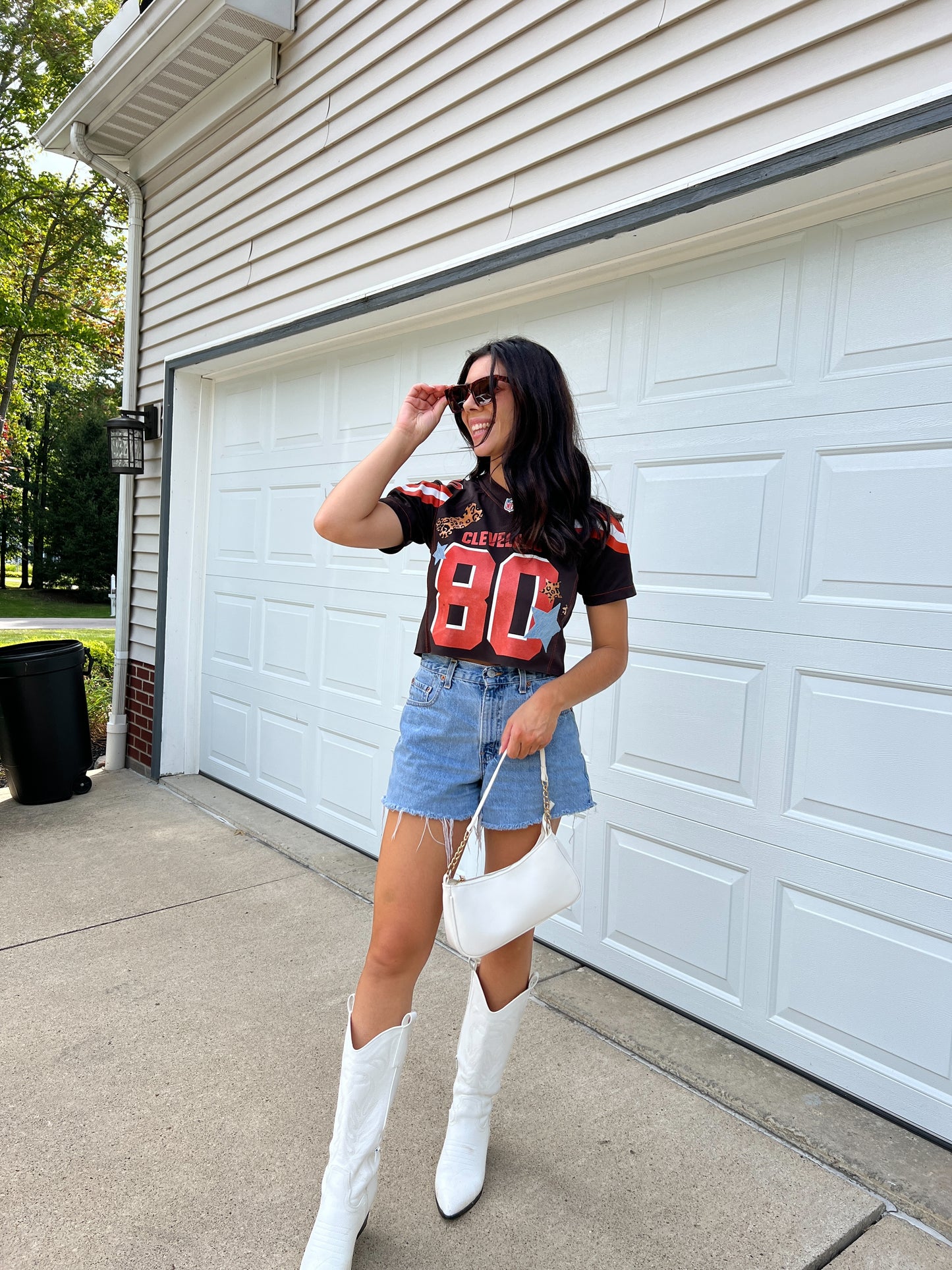 Denim/Cheetah Sticker Jersey