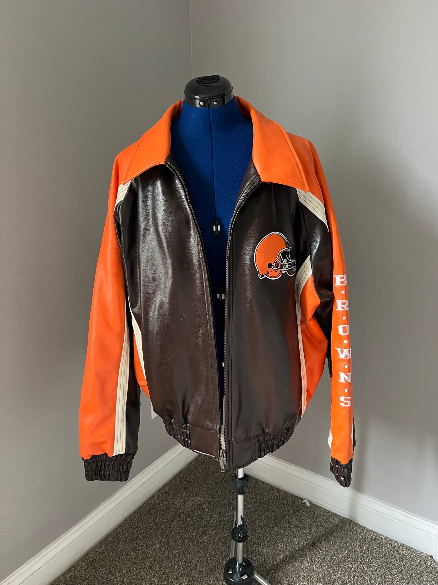 Story Sale Browns Vintage Faux Leather Jacket