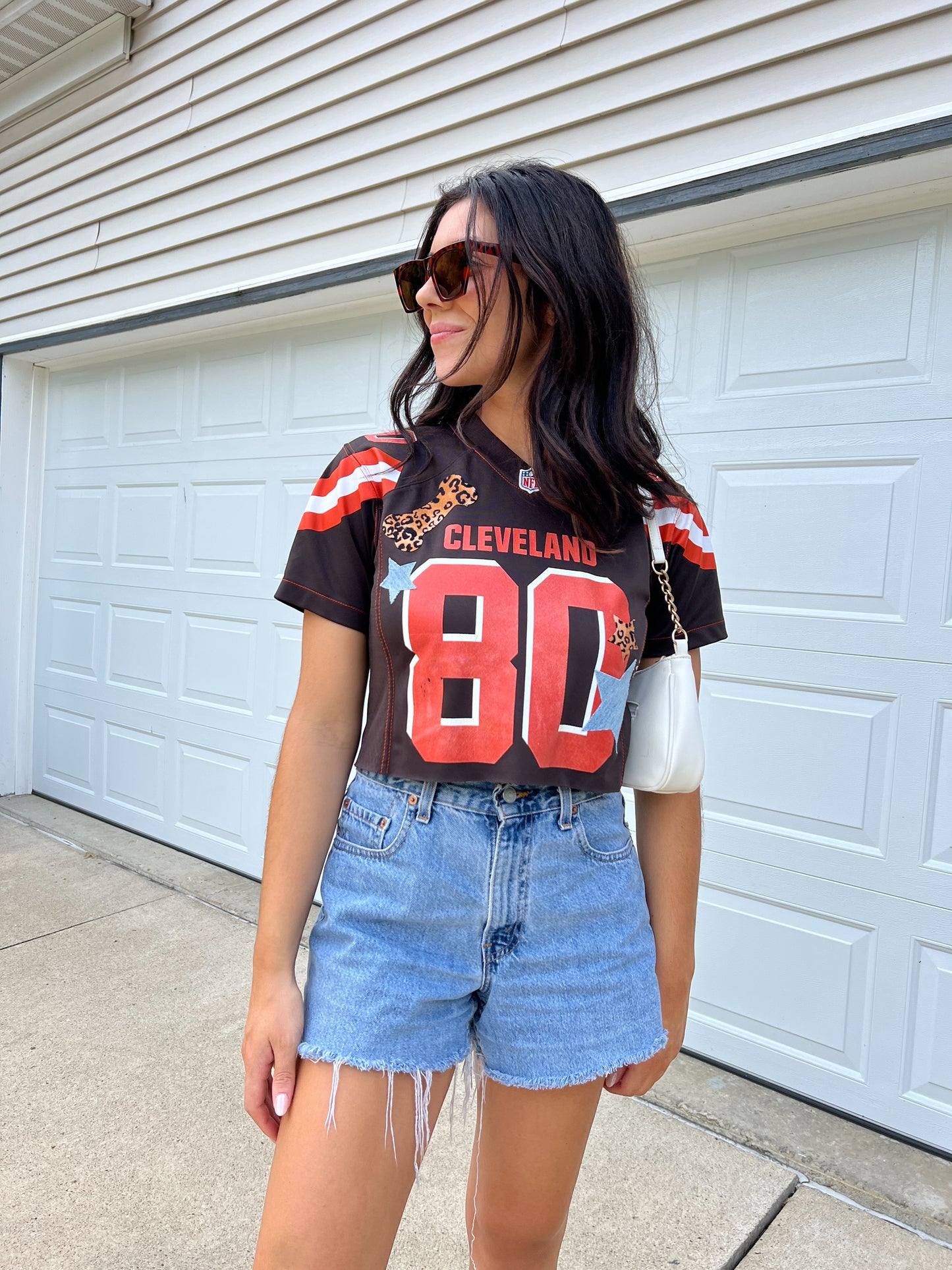 Denim/Cheetah Sticker Jersey