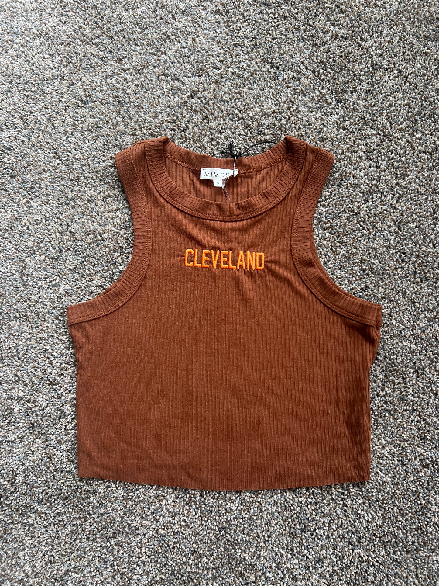 Embroidered Cleveland Tank- Brown
