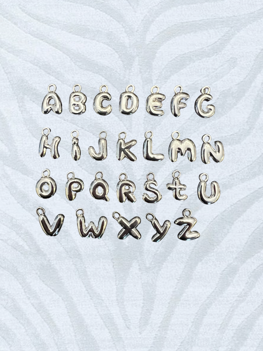 BUBBLE LETTER CUSTOM SCARF NECKLACE