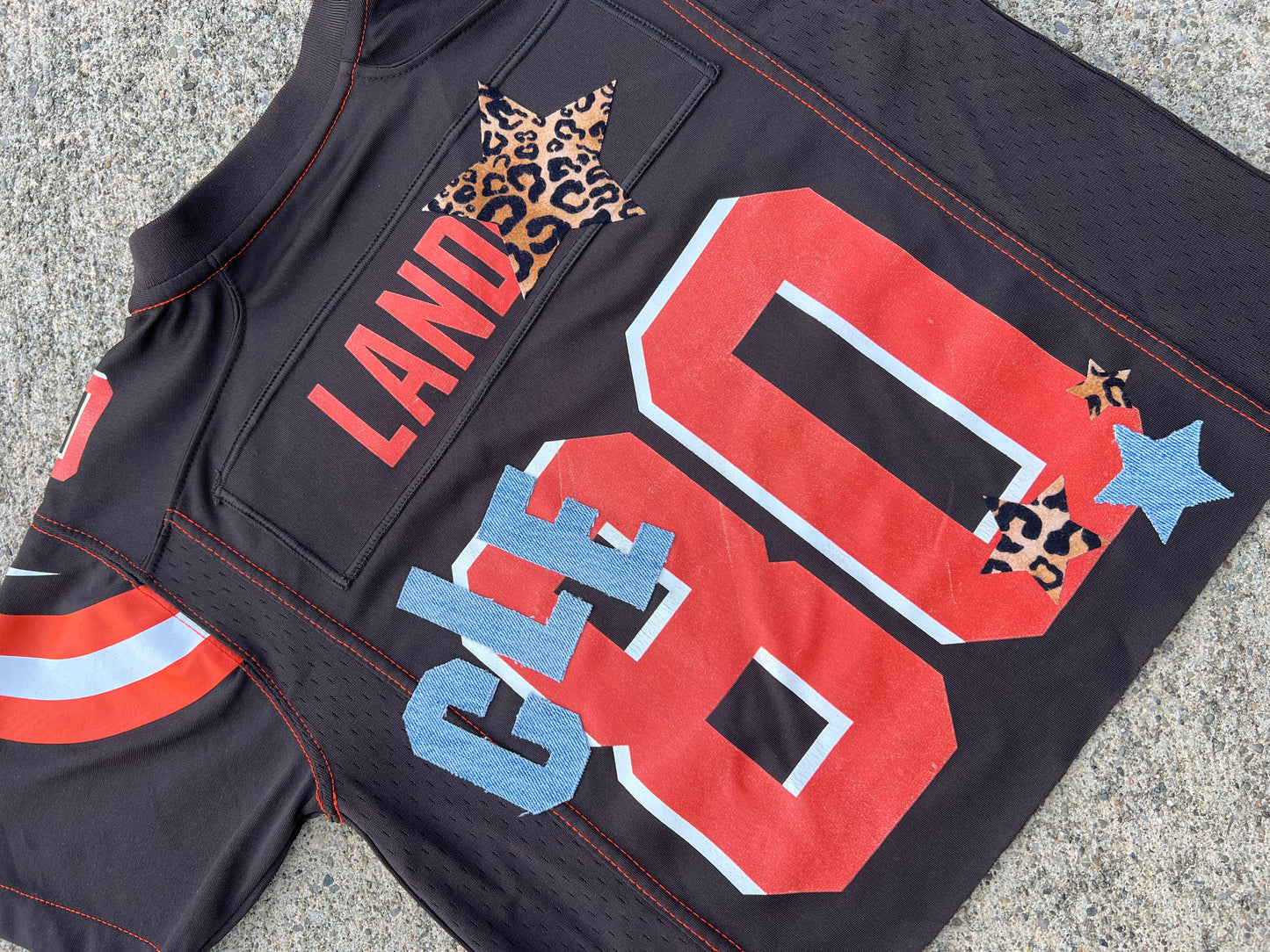 Denim/Cheetah Sticker Jersey