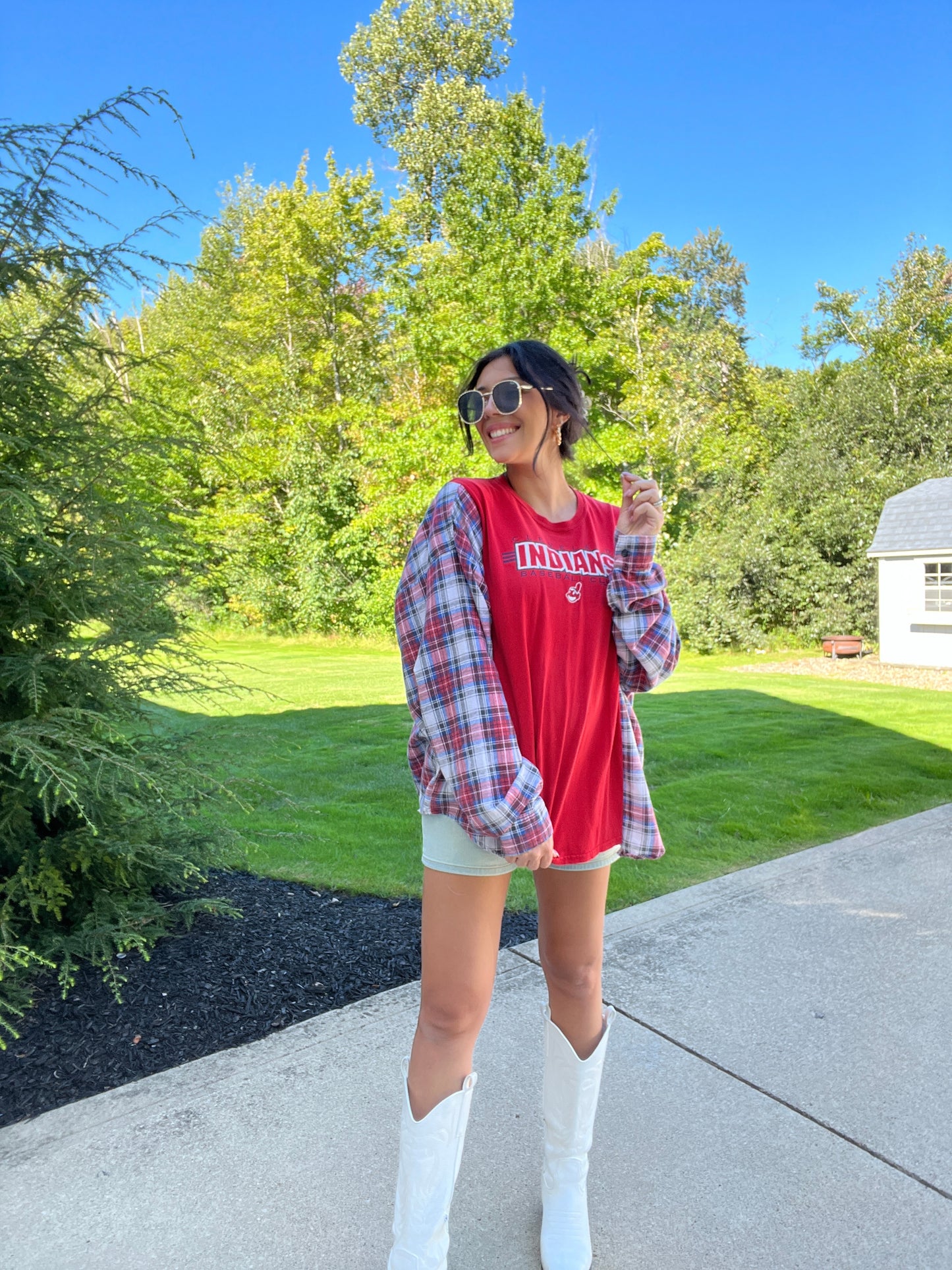 INDIANS FLANNEL TEE