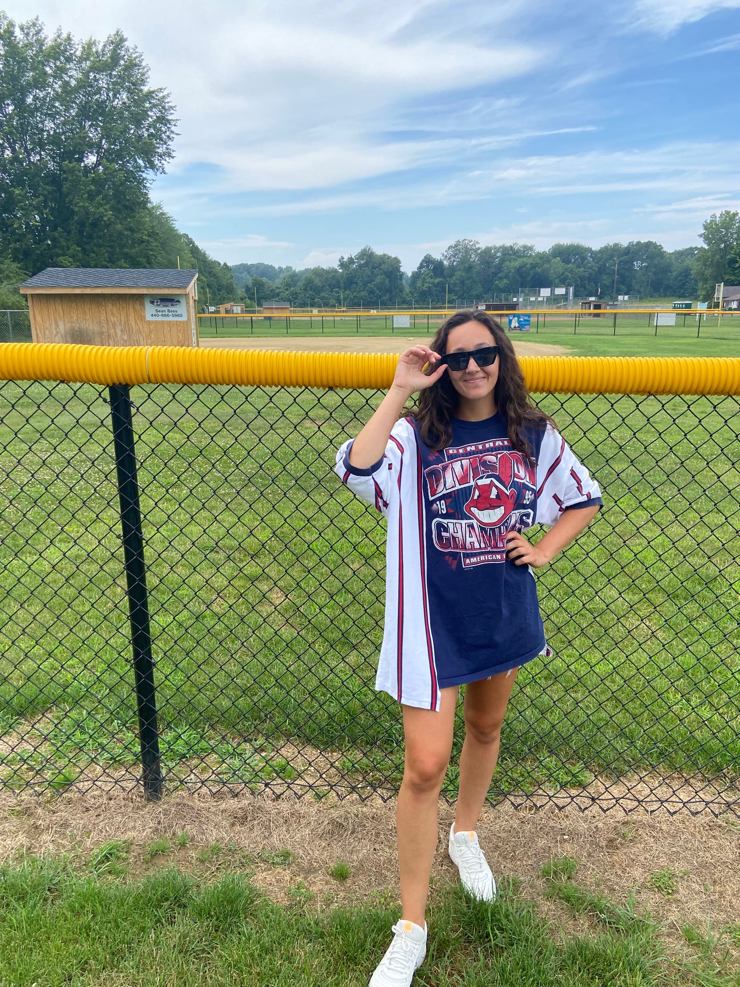 VINTAGE INDIANS TEE X STRIPED TOP