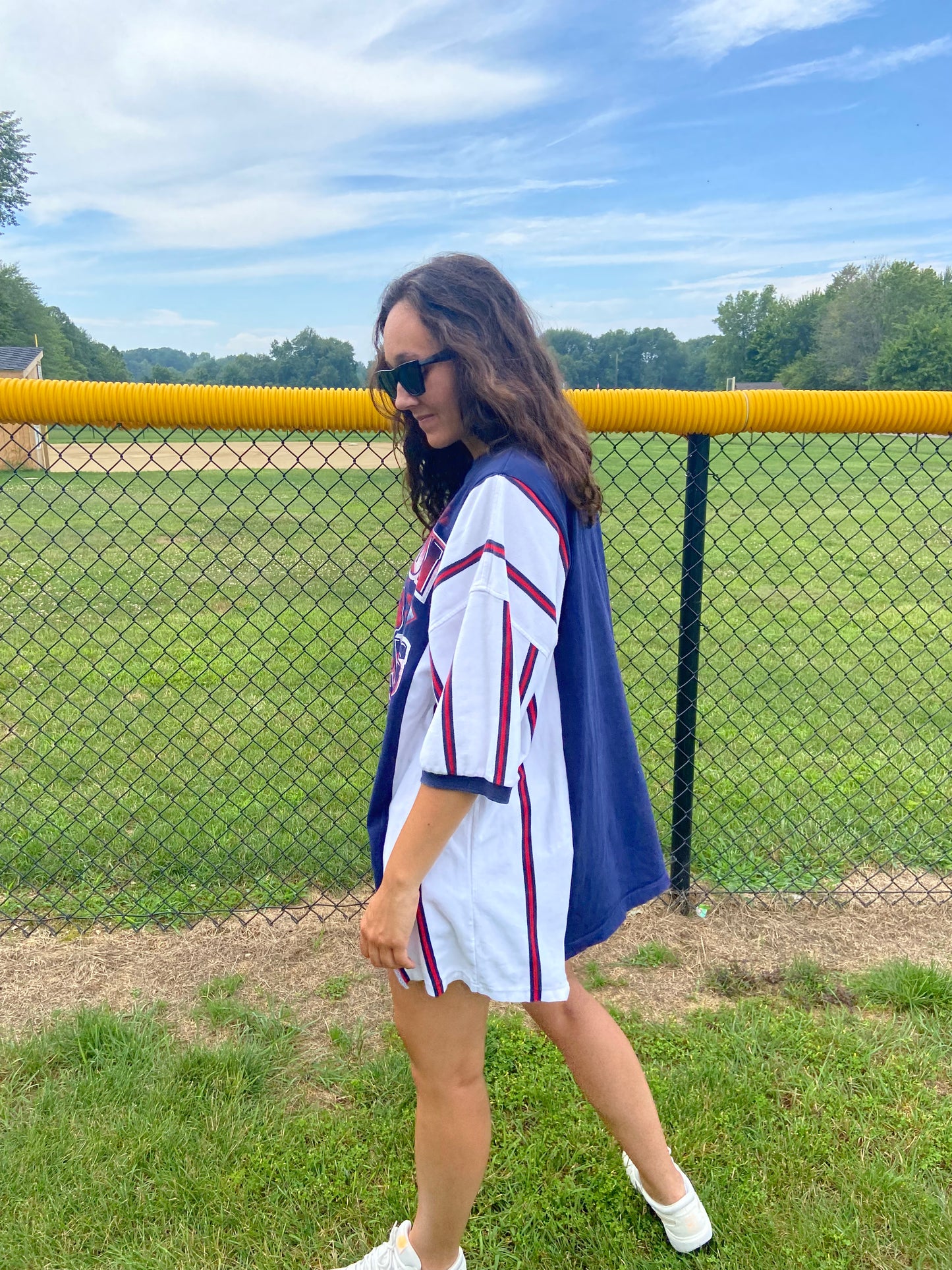 VINTAGE INDIANS TEE X STRIPED TOP