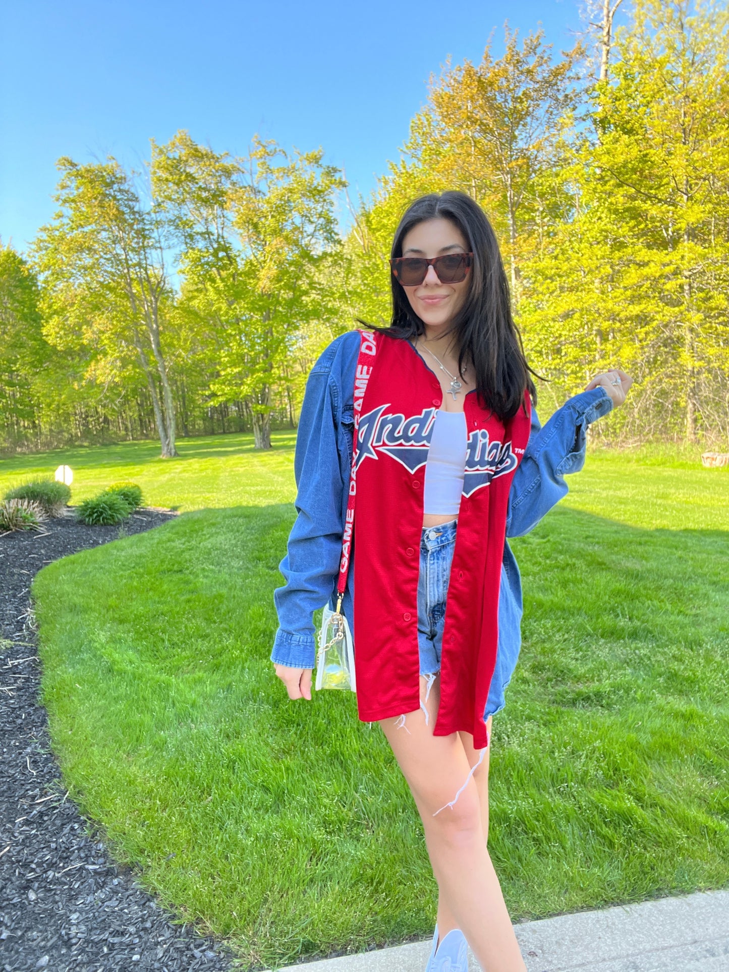 CLE BASEBALL JERSEY X DENIM