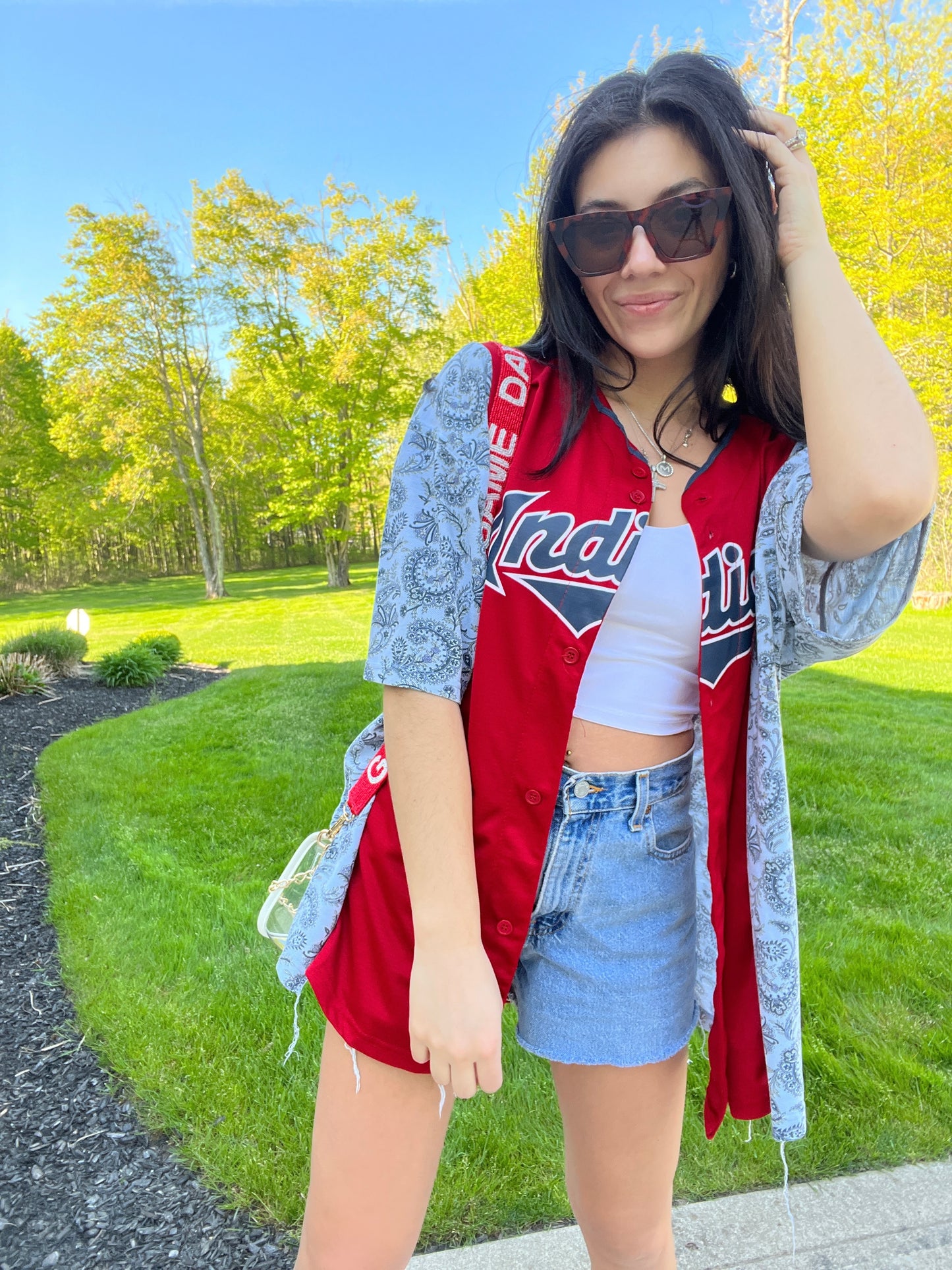 CLE BASEBALL JERSEY X PAISLEY TEE