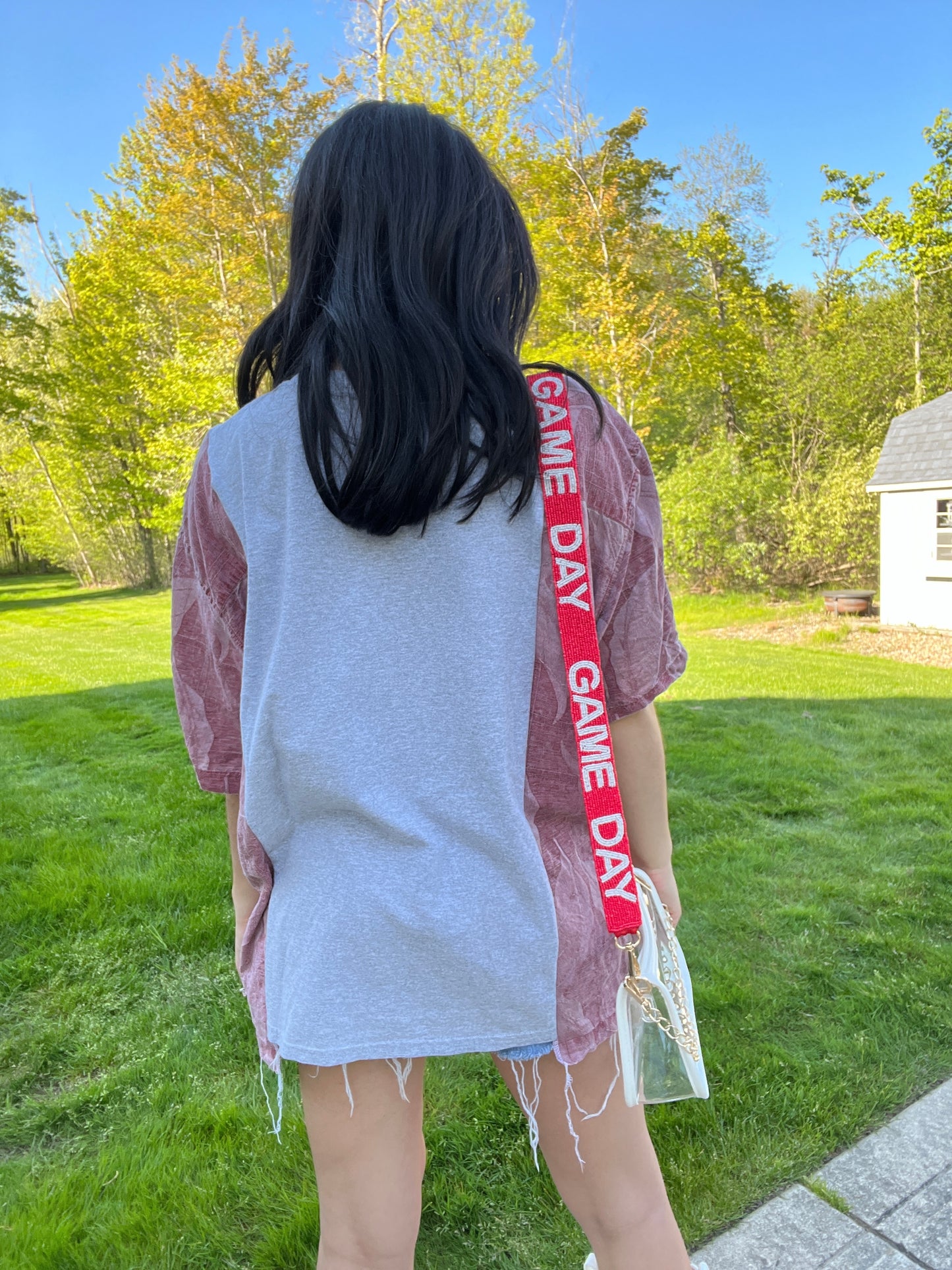 CLE BASEBALL TEE X FLORAL SLEEVES