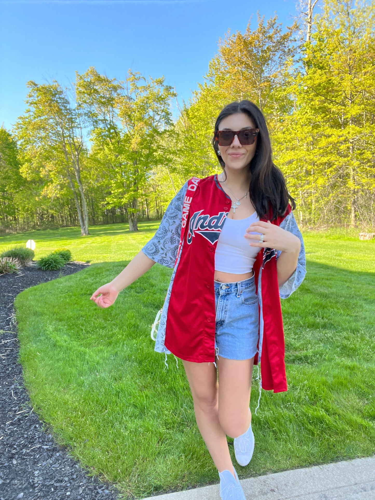 CLE BASEBALL JERSEY X PAISLEY TEE