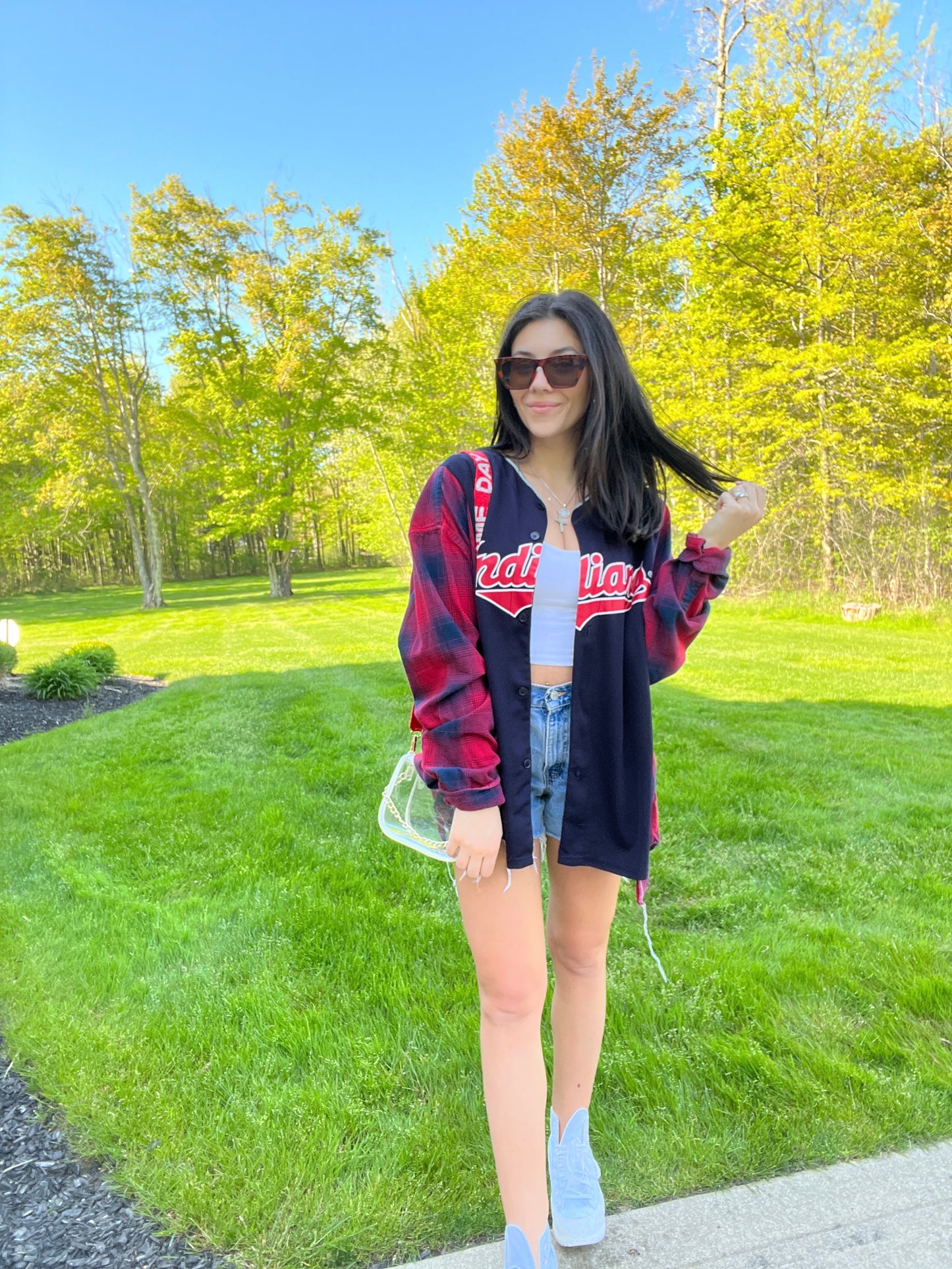 CLE BASEBALL JERSEY X FLANNEL