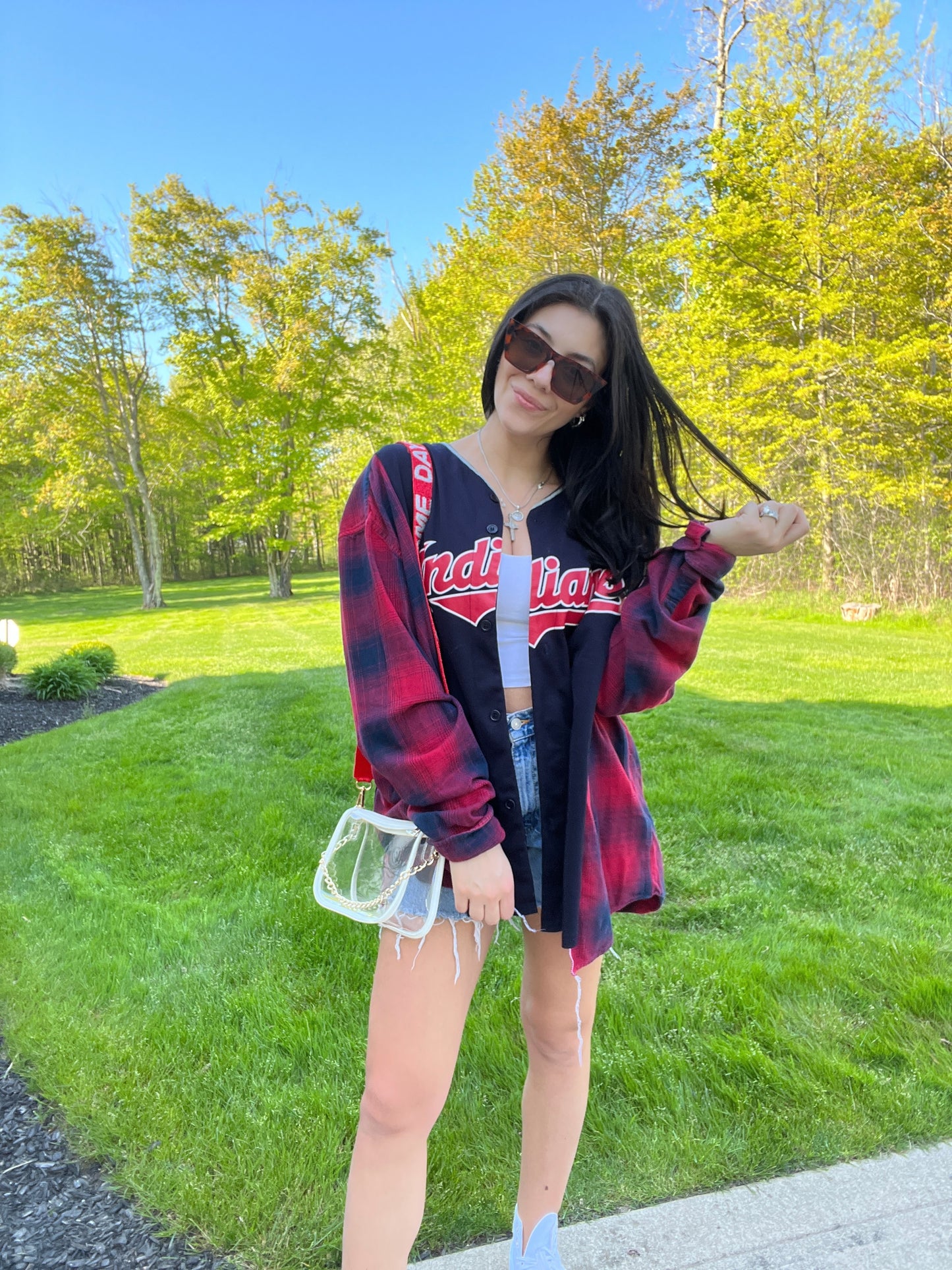 CLE BASEBALL JERSEY X FLANNEL