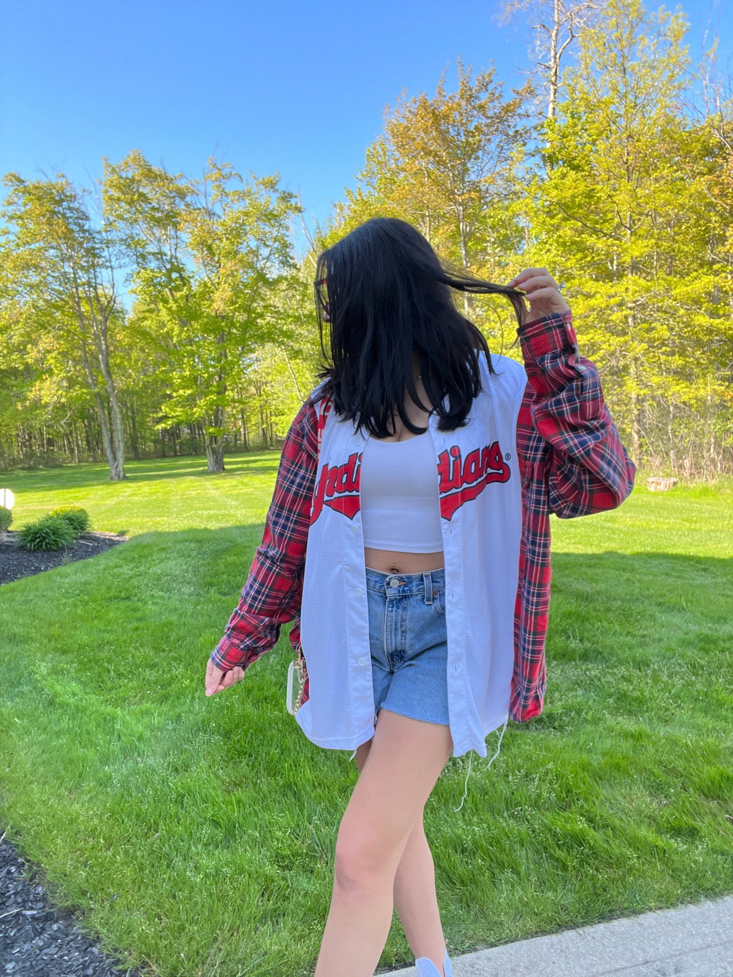 CLE BASEBALL JERSEY X FLANNEL