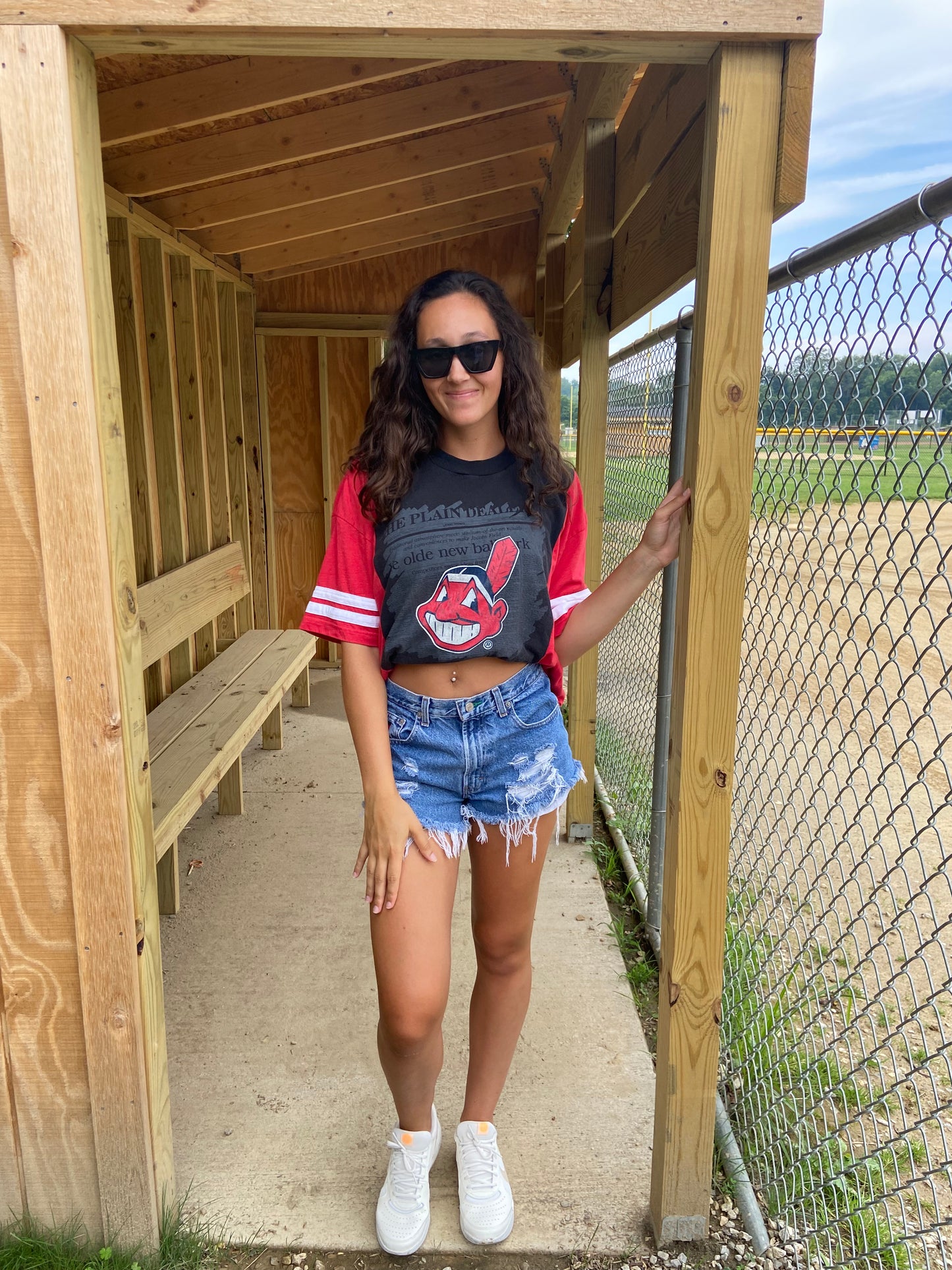 VINTAGE INDIANS TEE X JERSEY SLEEVES