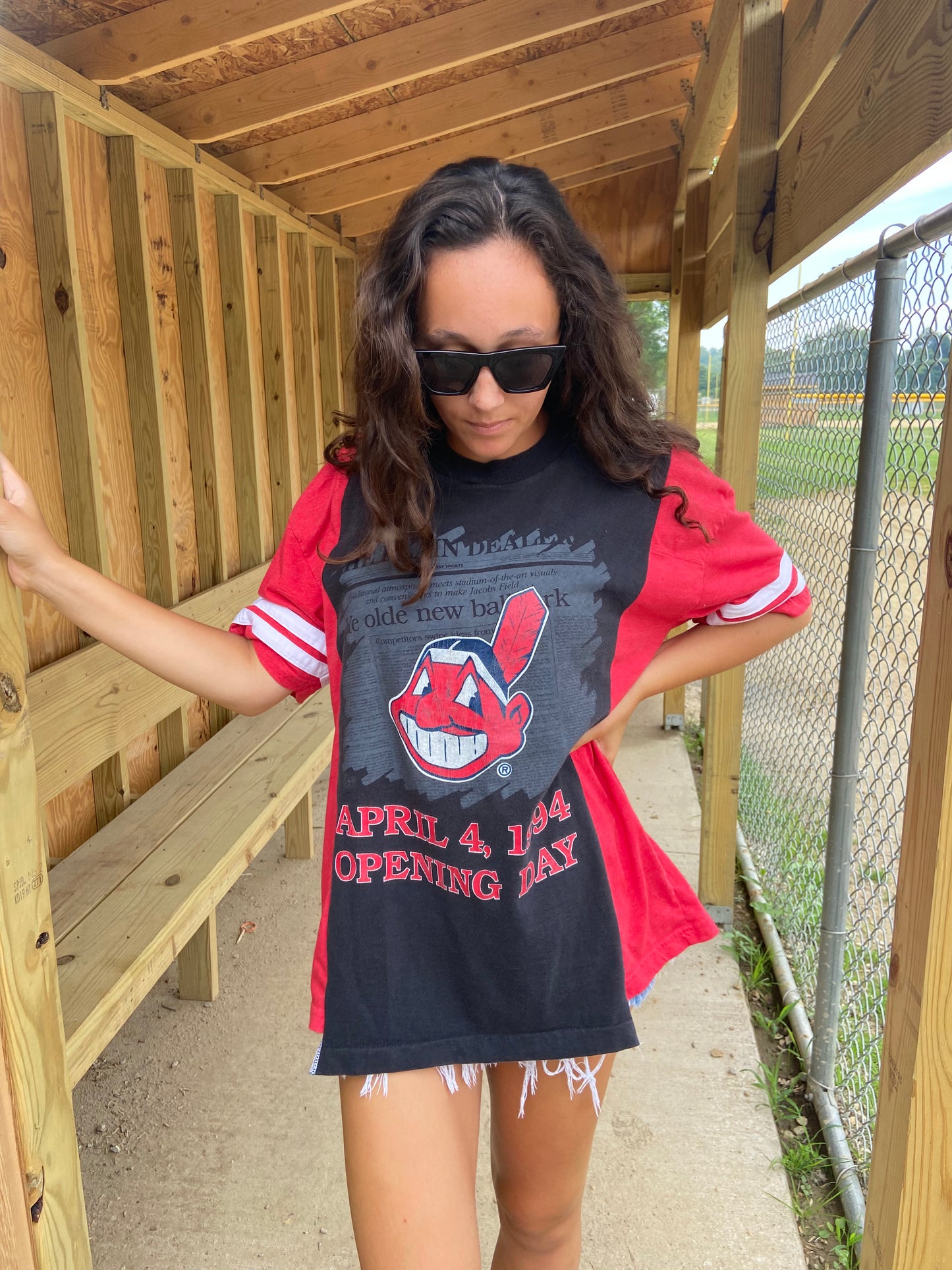 VINTAGE INDIANS TEE X JERSEY SLEEVES