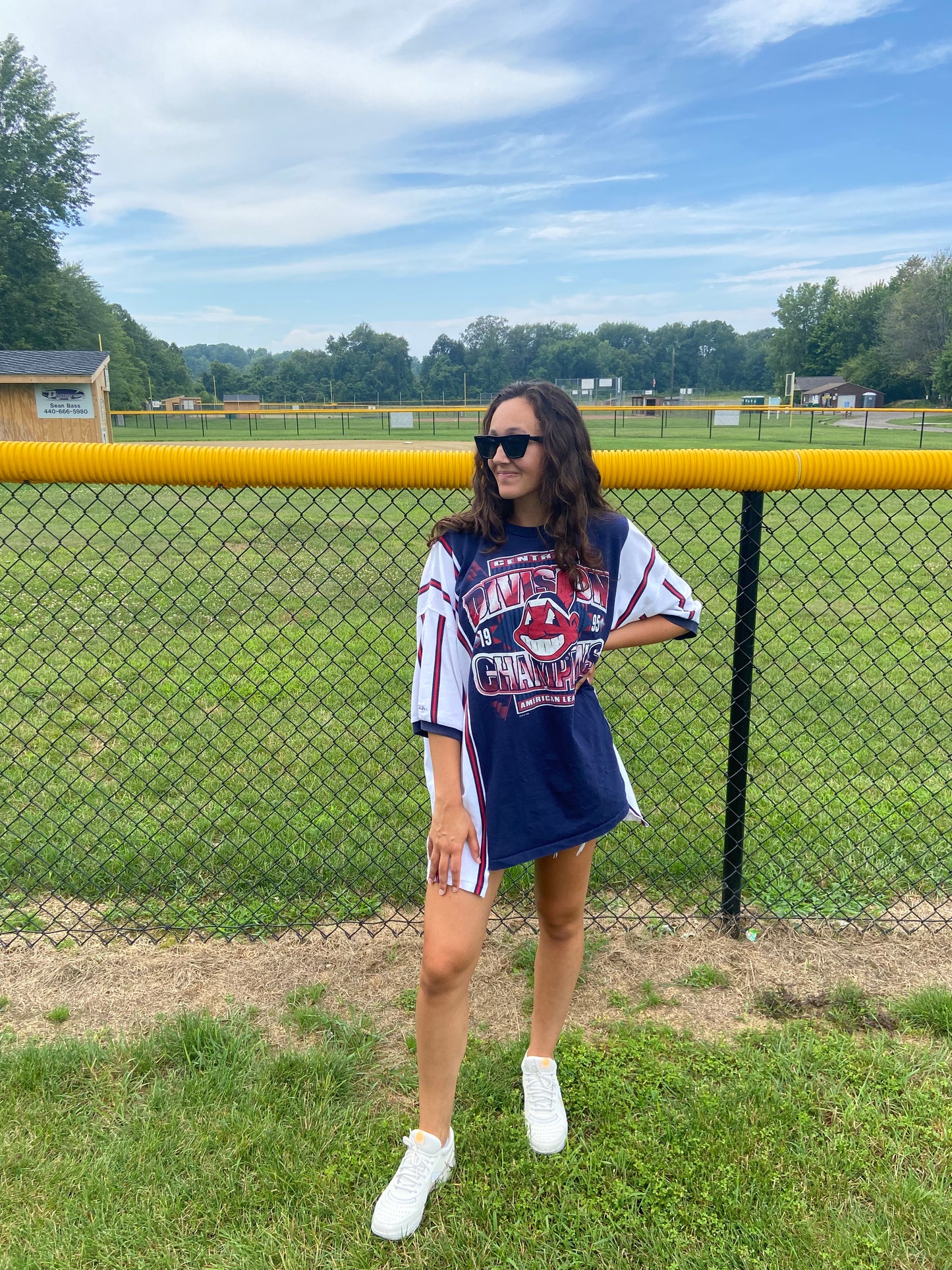 VINTAGE INDIANS TEE X STRIPED TOP