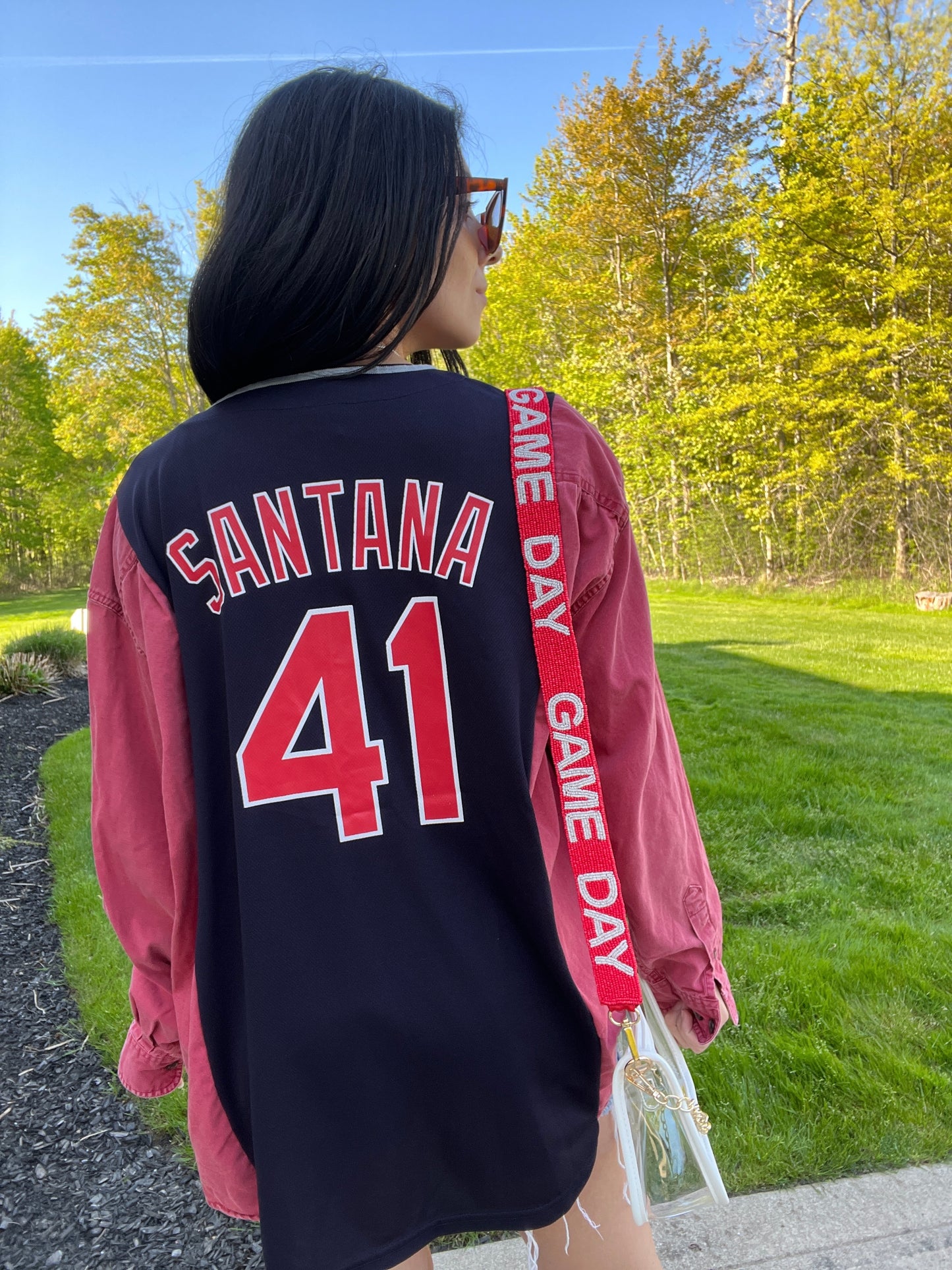 CLE BASEBALL JERSEY X RED DENIM