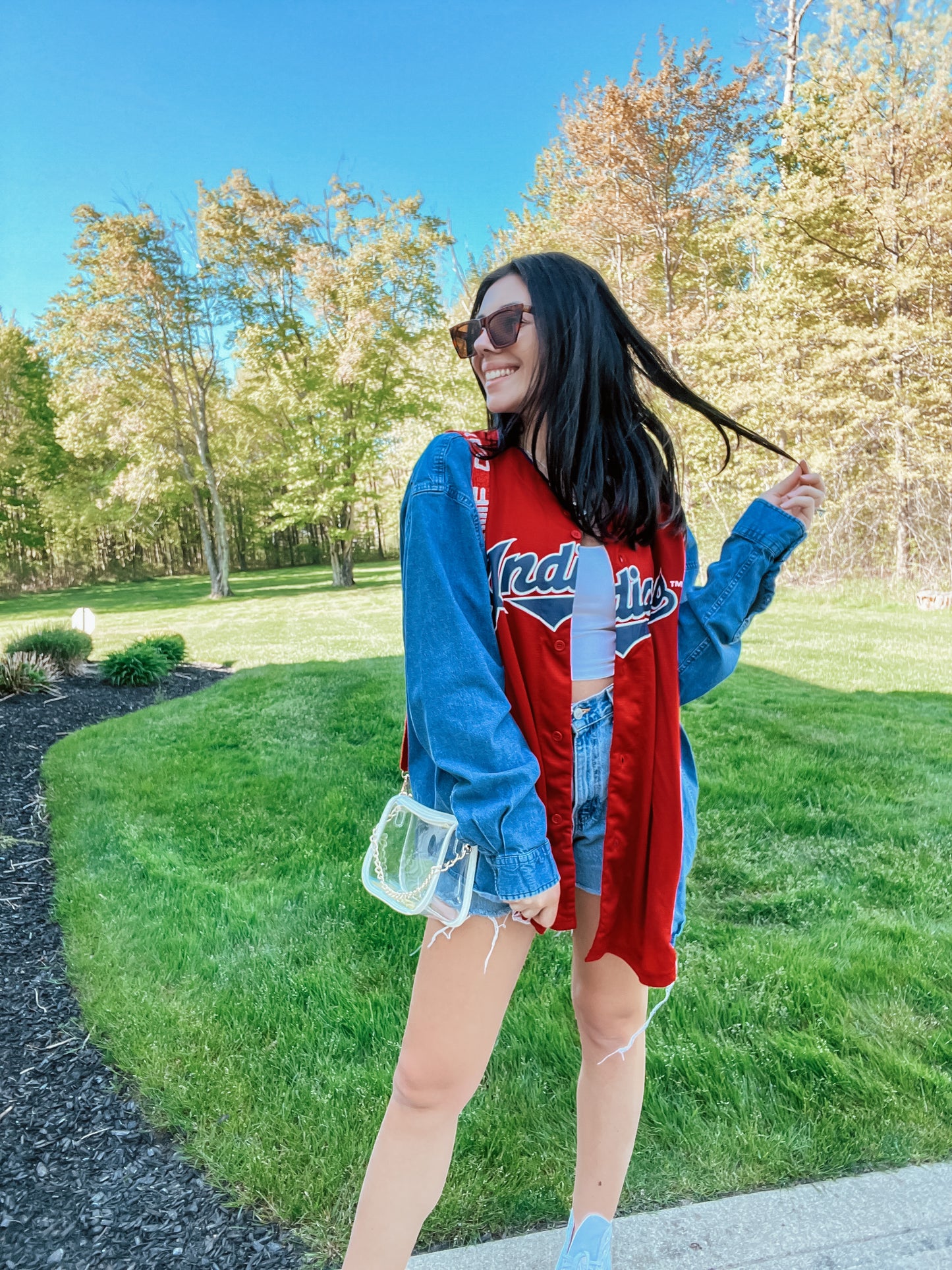 CLE BASEBALL JERSEY X DENIM