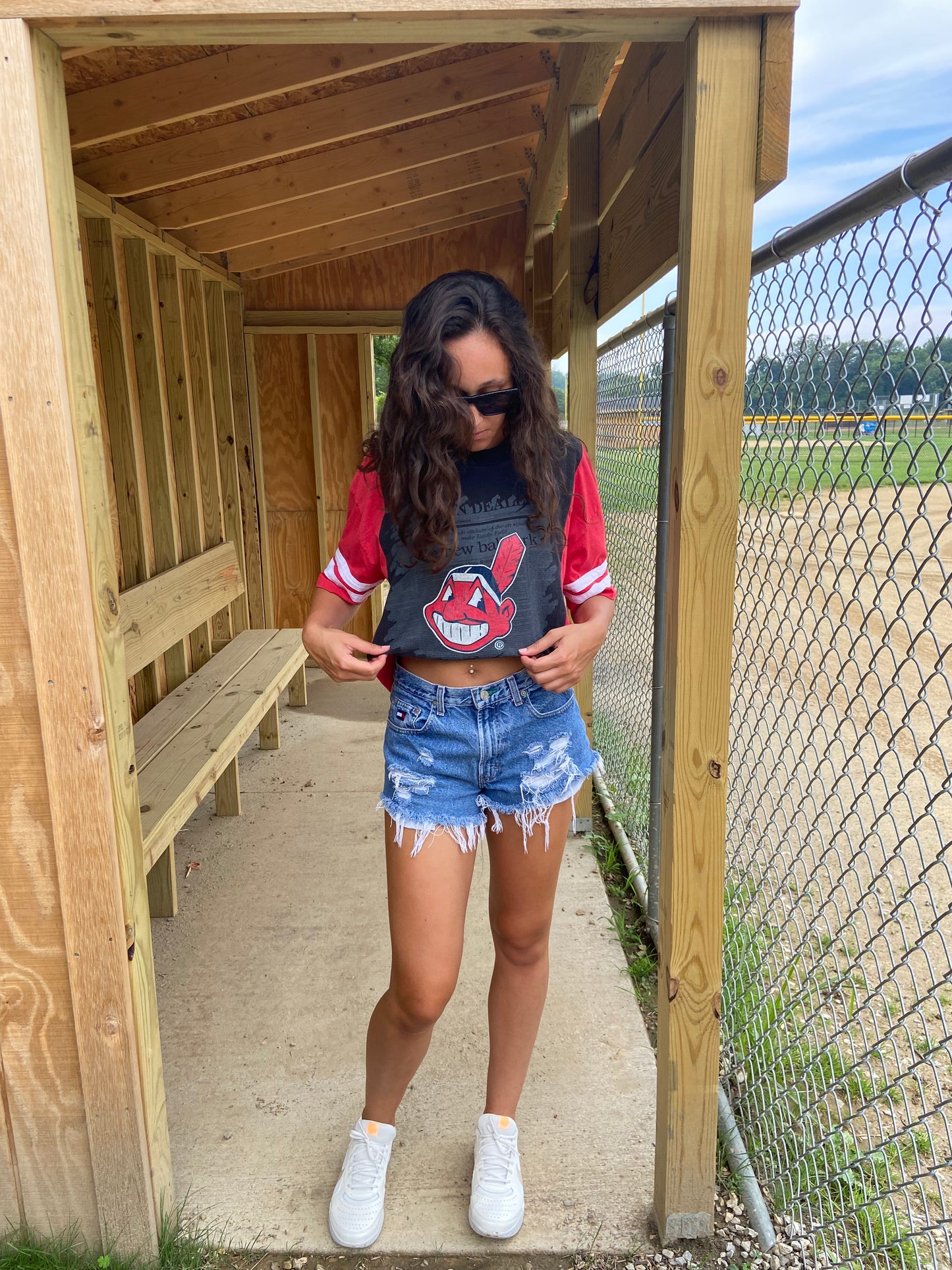 VINTAGE INDIANS TEE X JERSEY SLEEVES