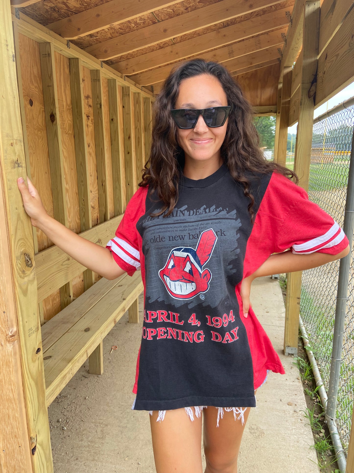 VINTAGE INDIANS TEE X JERSEY SLEEVES