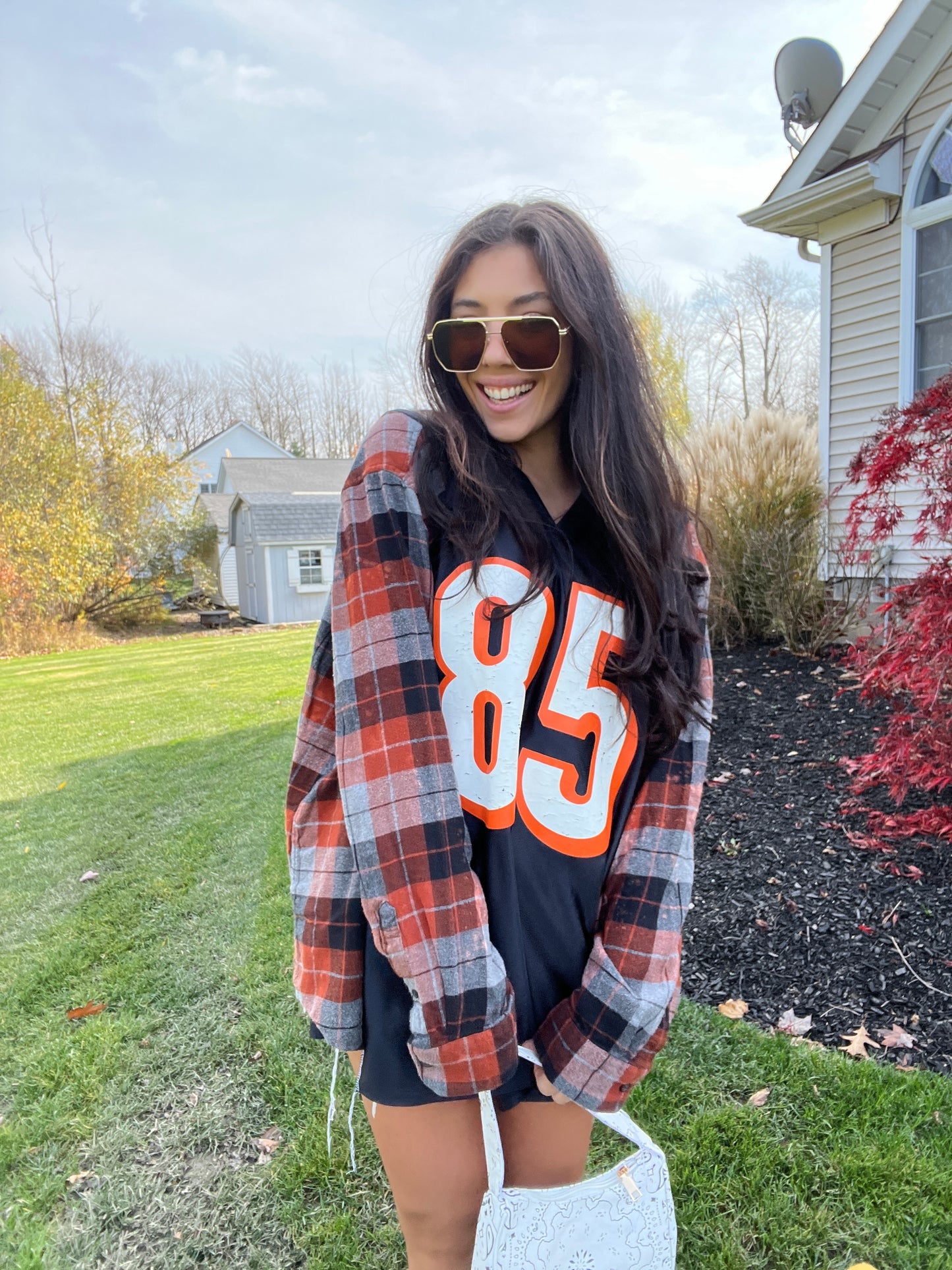 #85 JOHNSON BENGALS JERSEY X FLANNEL