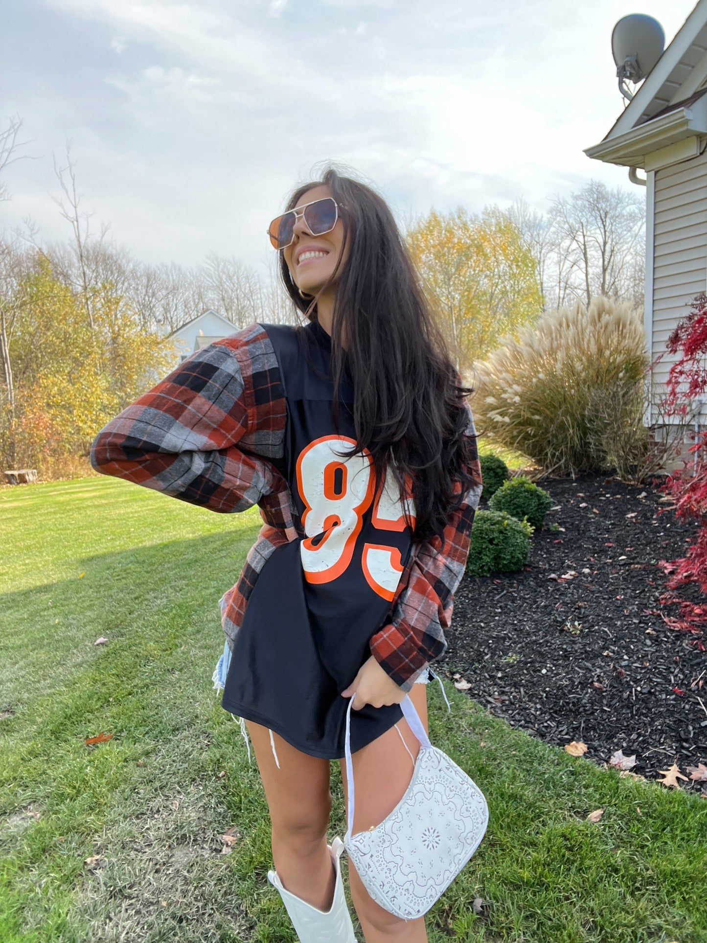 #85 JOHNSON BENGALS JERSEY X FLANNEL