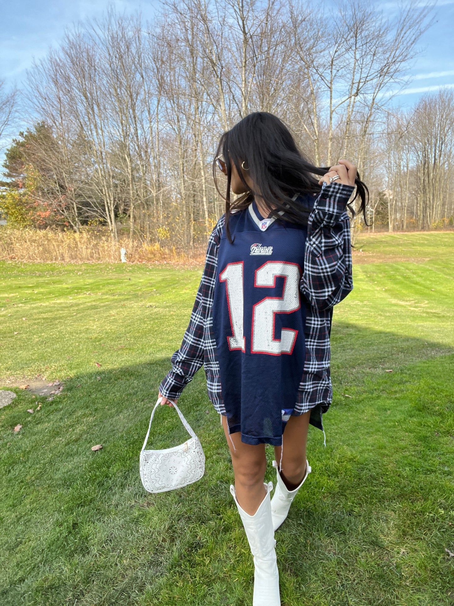 #12 BRADY PATRIOTS JERSEY X FLANNEL