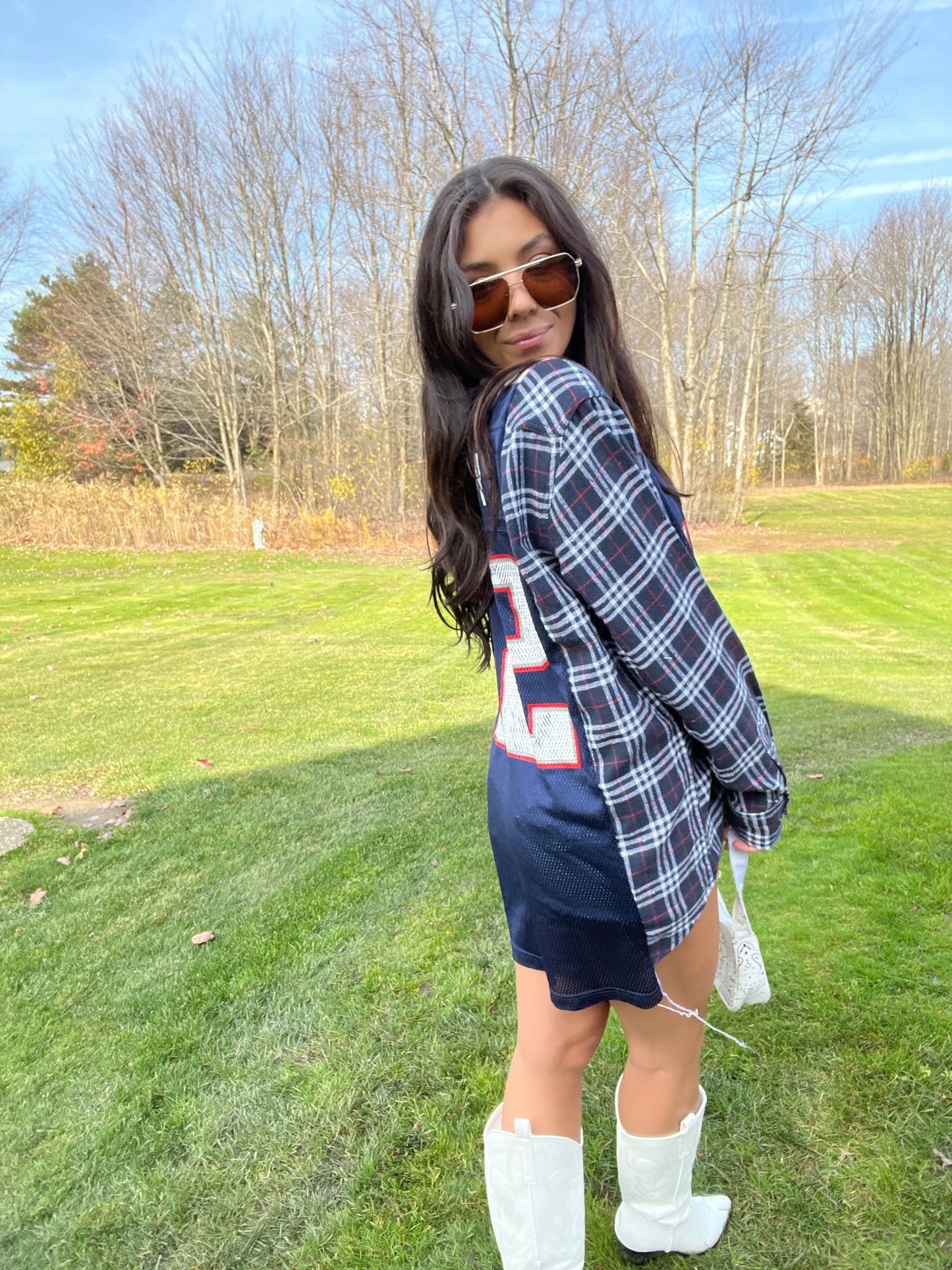 #12 BRADY PATRIOTS JERSEY X FLANNEL