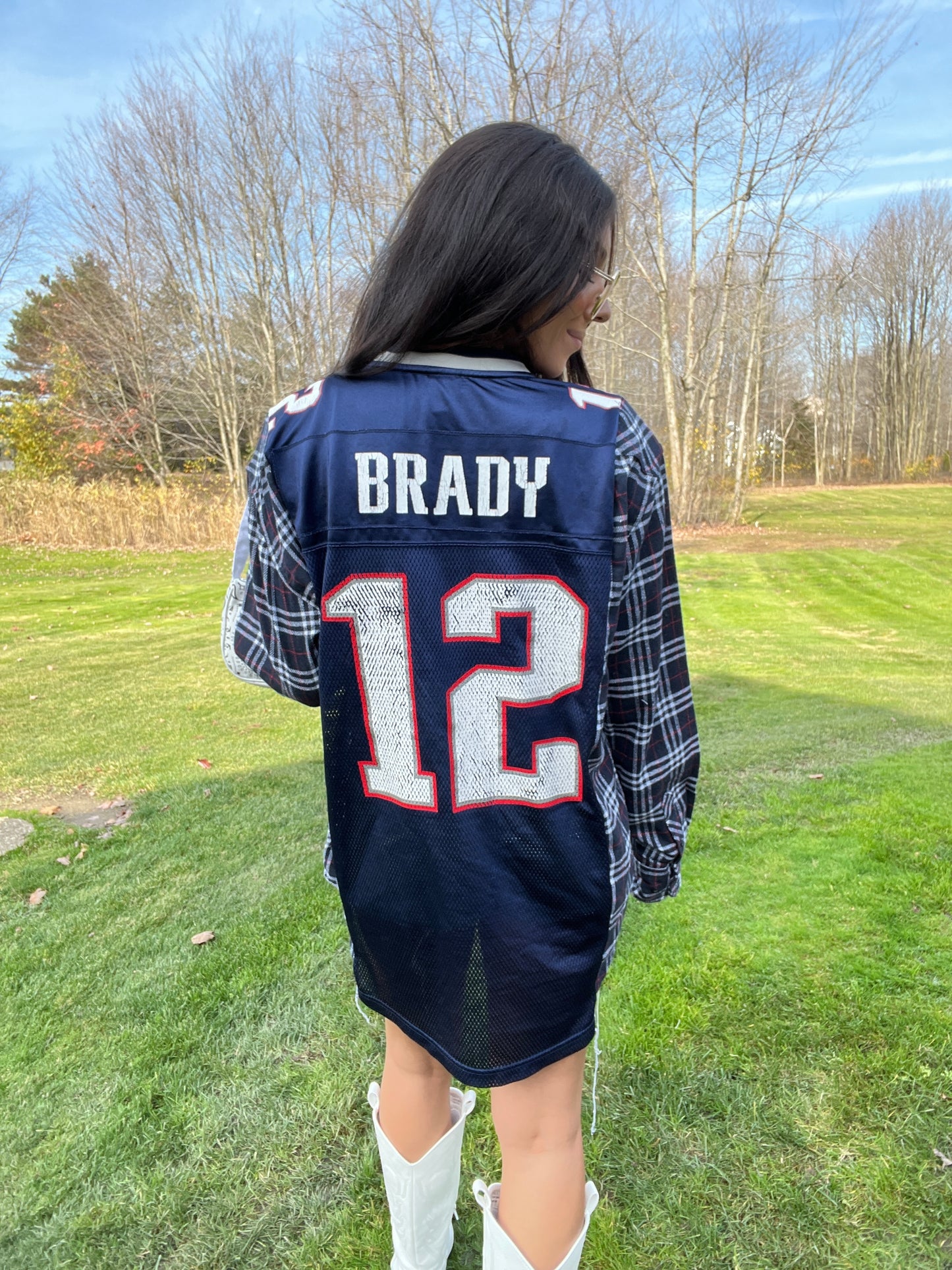 #12 BRADY PATRIOTS JERSEY X FLANNEL