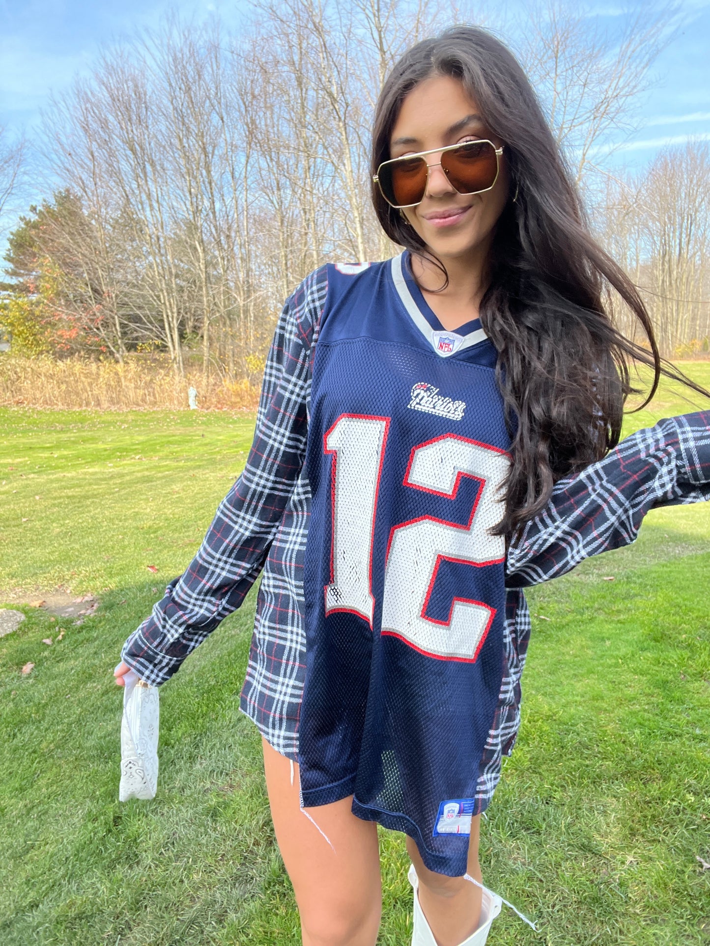 #12 BRADY PATRIOTS JERSEY X FLANNEL