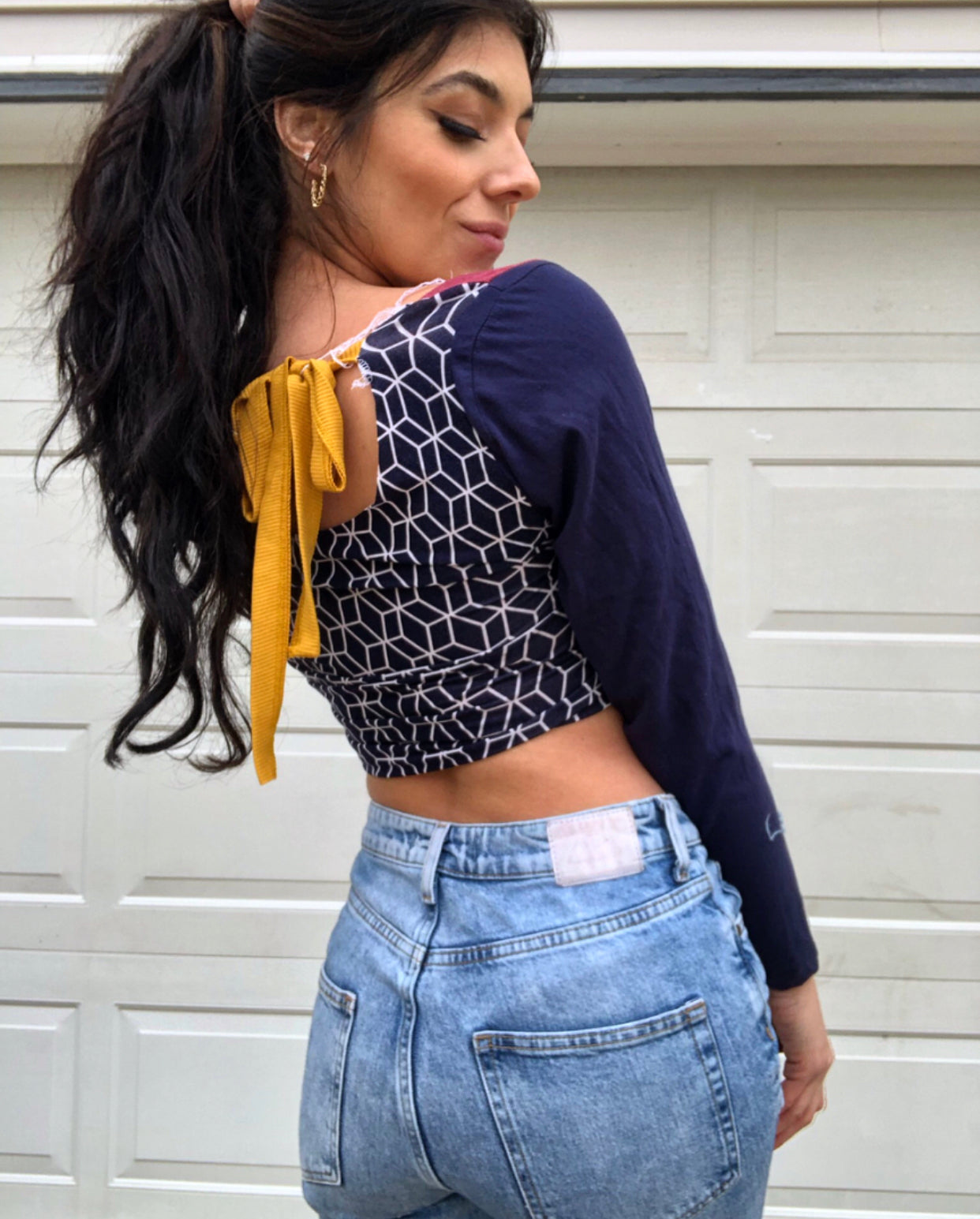 NAVY & MAROON CAVS TOP