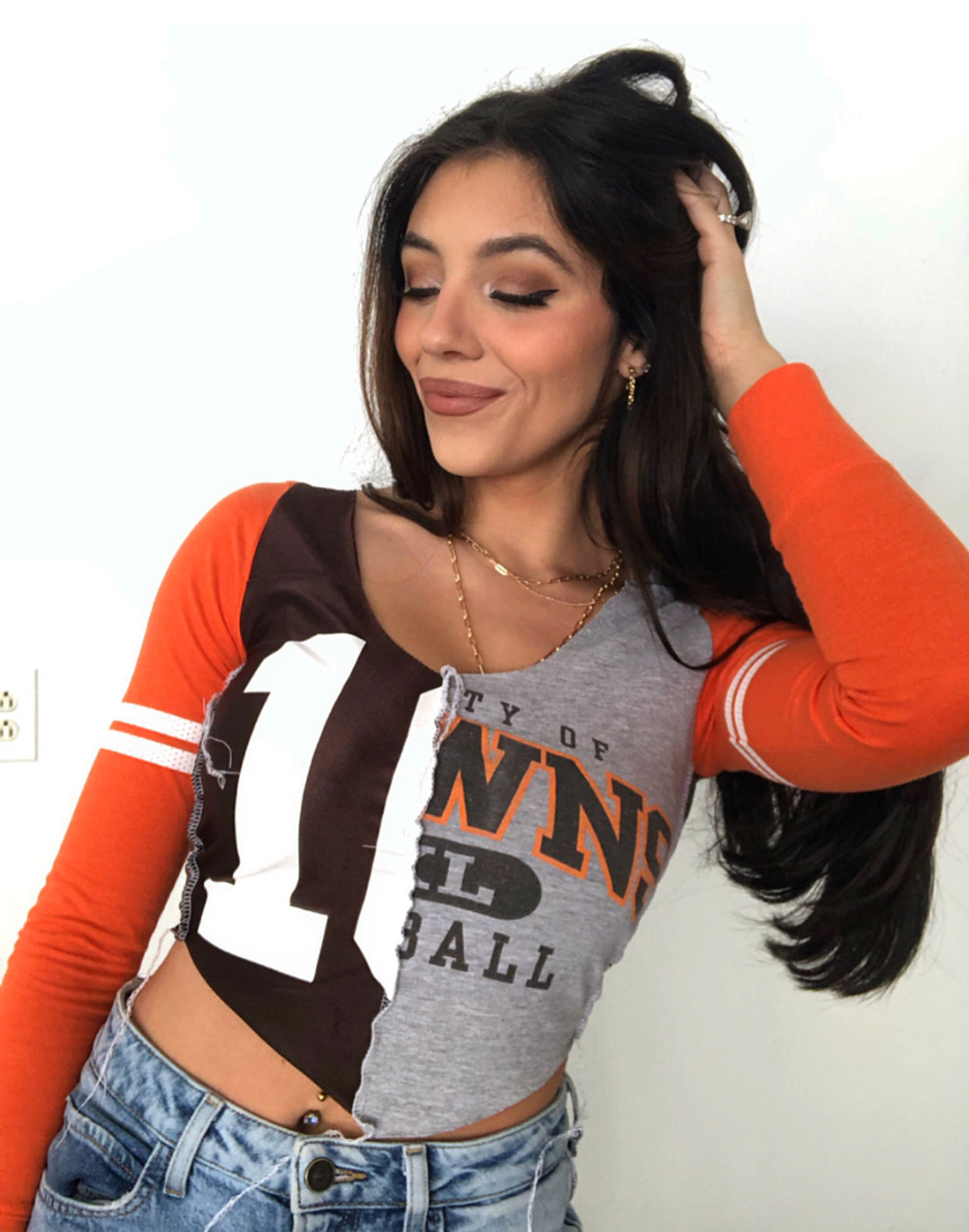 BROWNS LONG SLEEVE JERSEY SPLIT TEE
