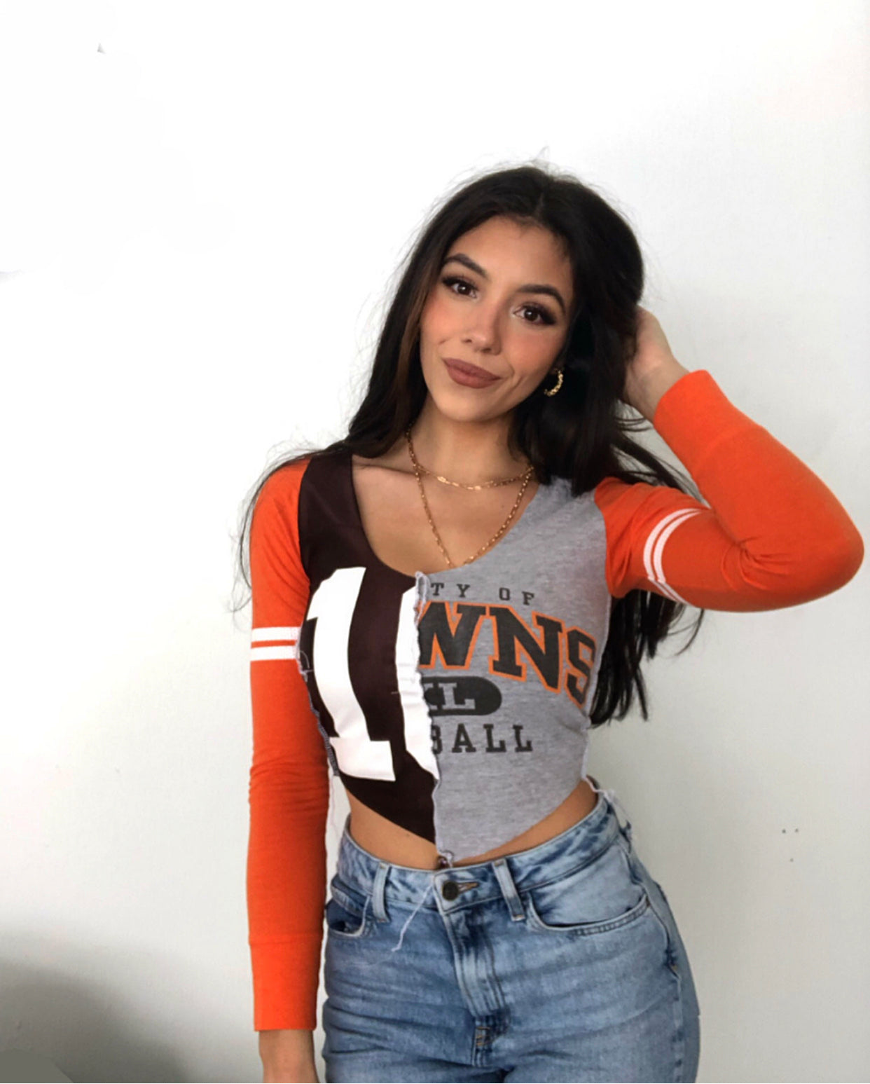 BROWNS LONG SLEEVE JERSEY SPLIT TEE