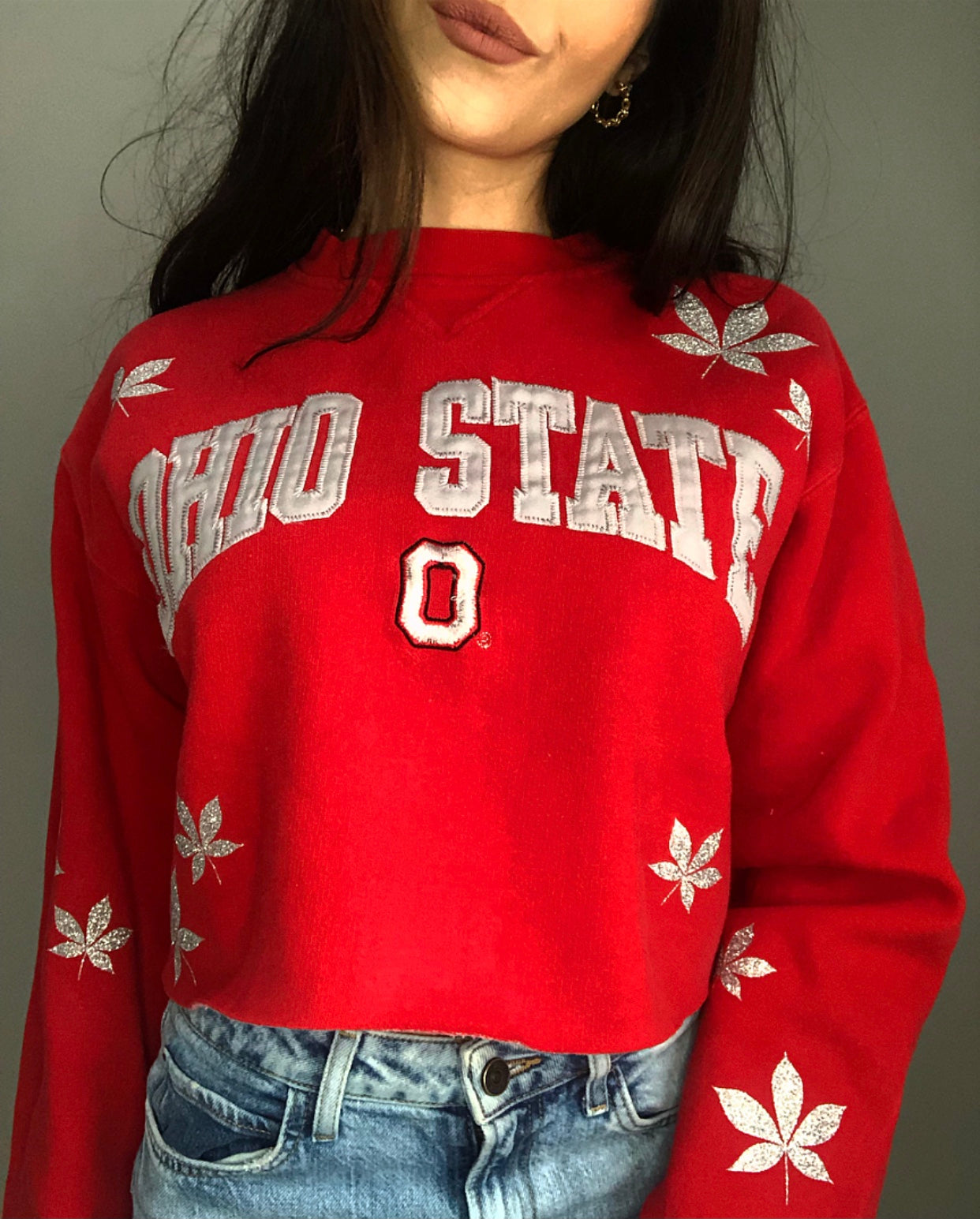 BUCKEYE LEAF OSU CREWNECK