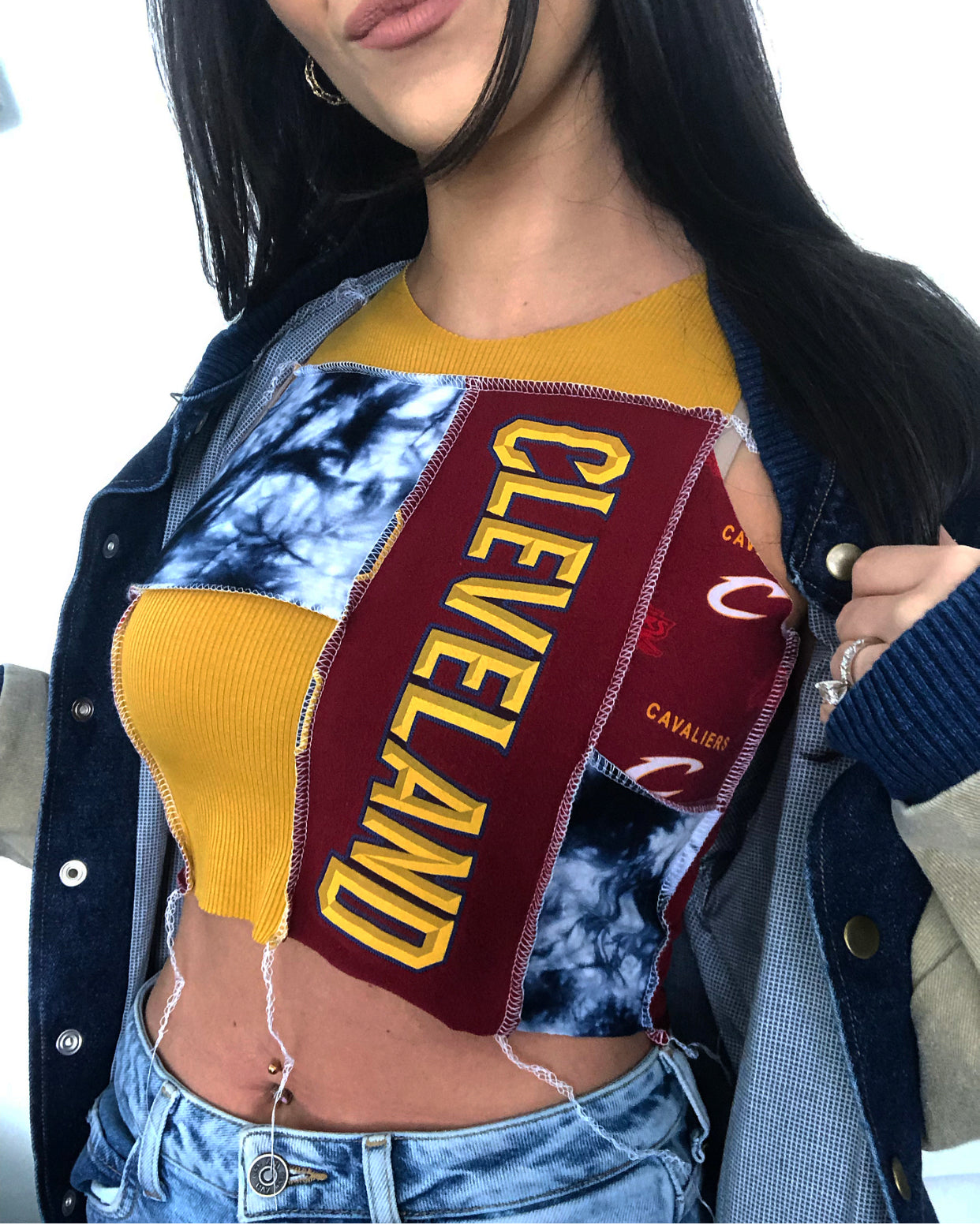CAVS NAVY, MAROON, & GOLD PATCHWORK TANK
