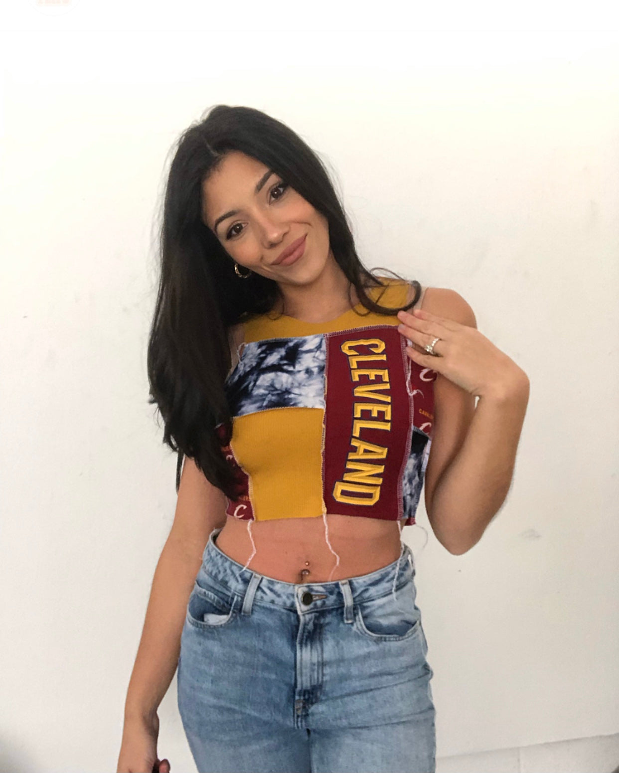 CAVS NAVY, MAROON, & GOLD PATCHWORK TANK