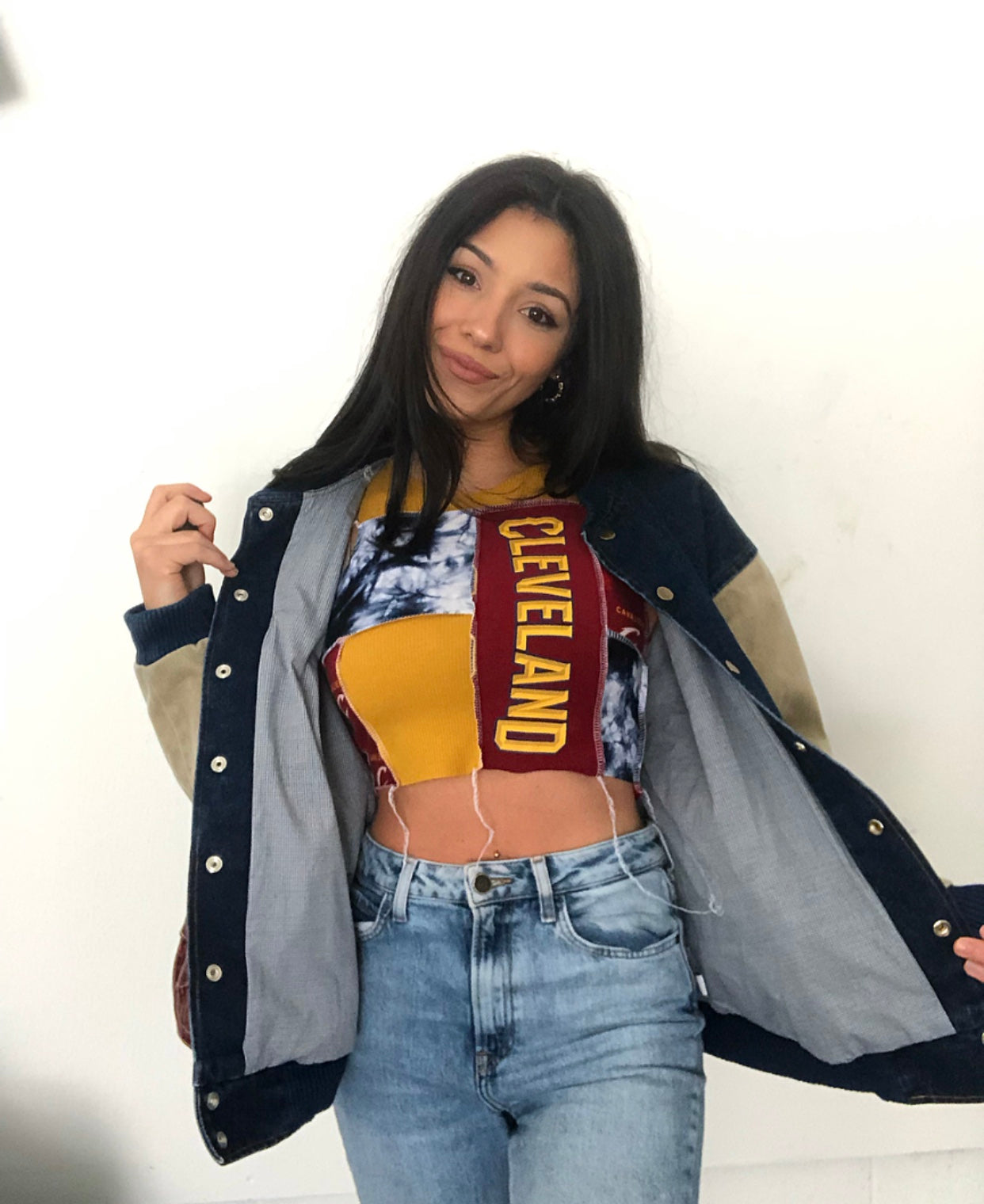 CAVS NAVY, MAROON, & GOLD PATCHWORK TANK