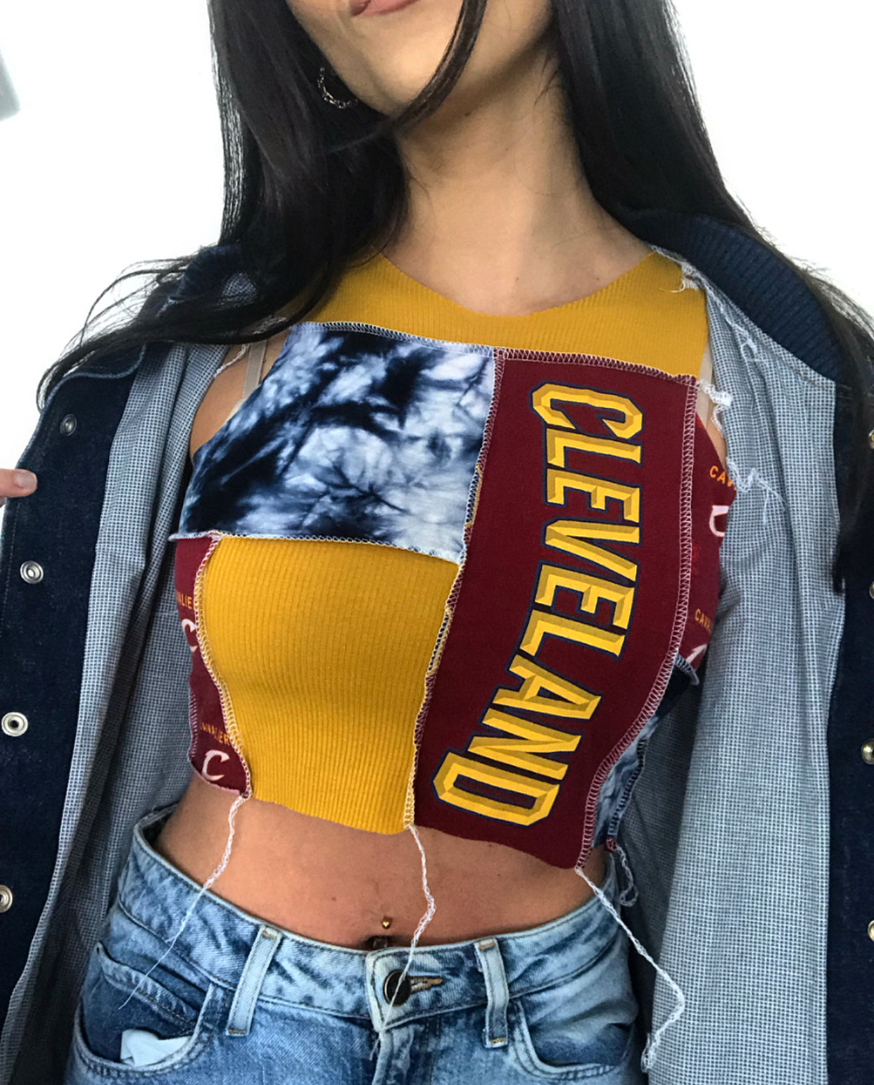 CAVS NAVY, MAROON, & GOLD PATCHWORK TANK